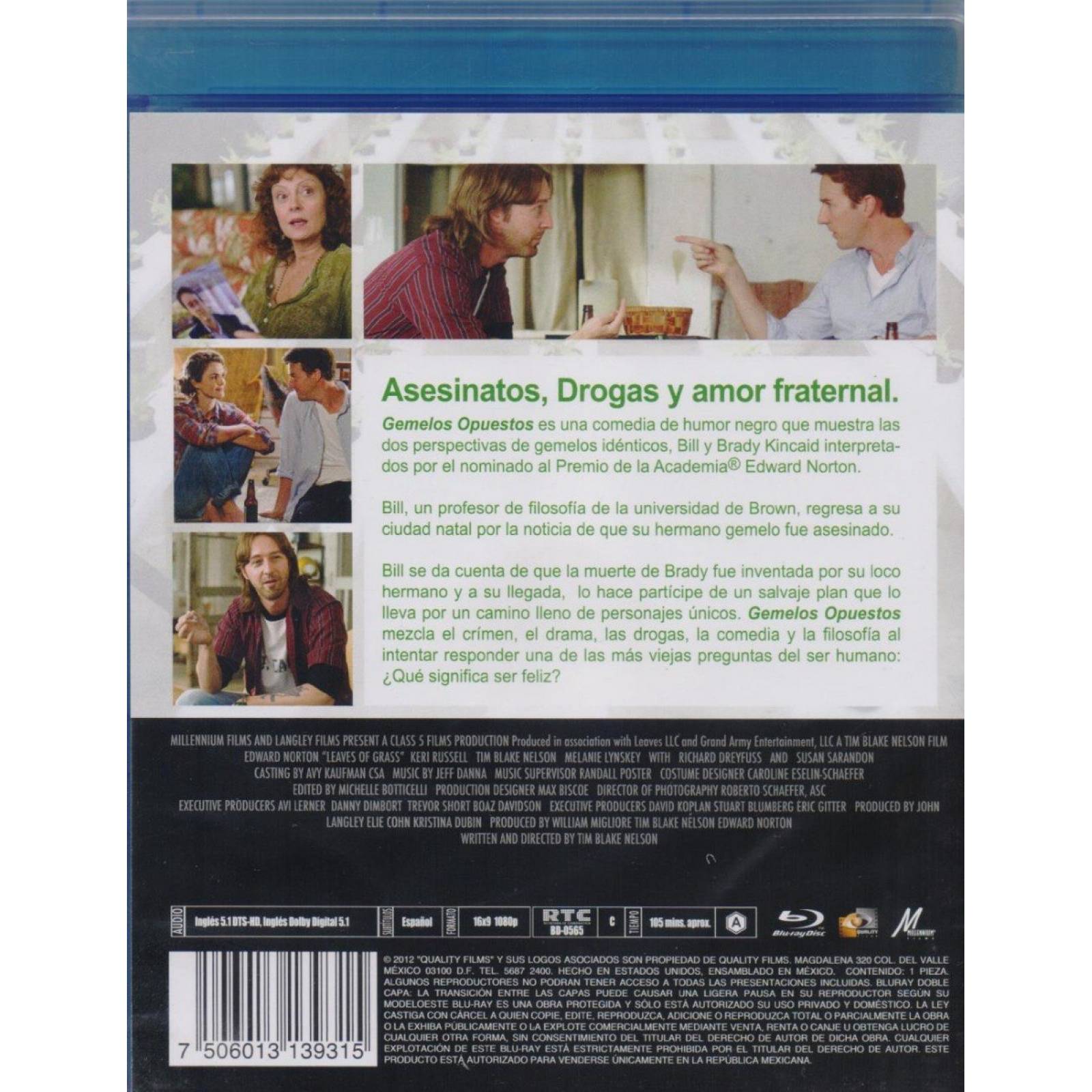 Gemelos Opuestos Edward Norton Pelicula Blu-ray.