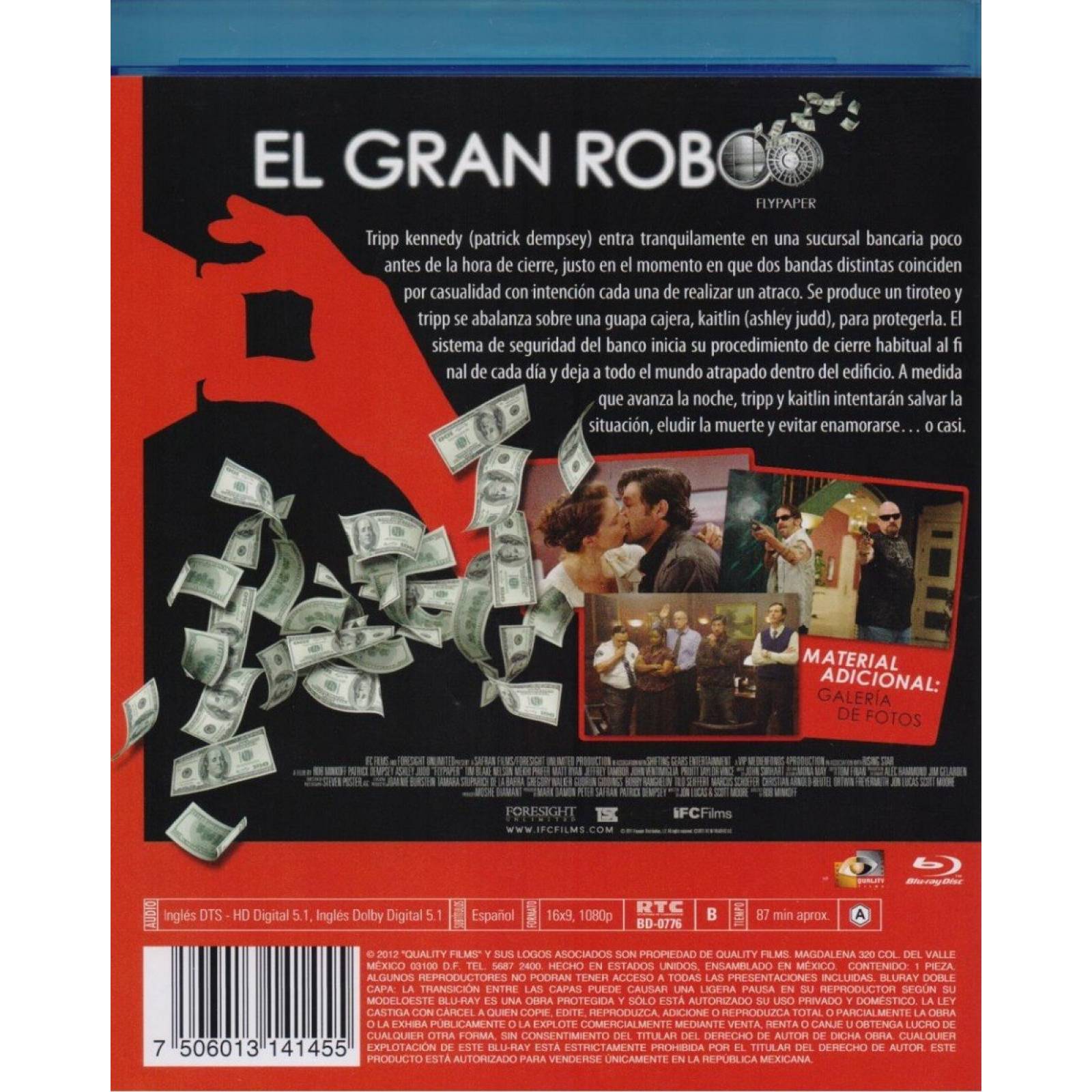 El Gran Robo Flypaper Patrick Dempsey Pelicula Blu-ray
