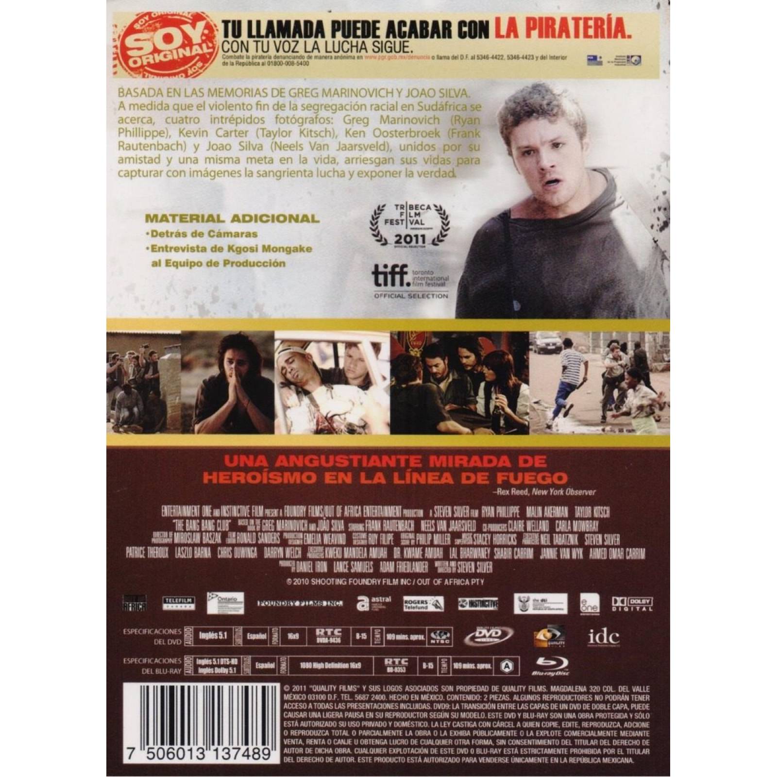 Imagenes Del Alma The Bang Bang Club Pelicula Blu-ray + Dvd