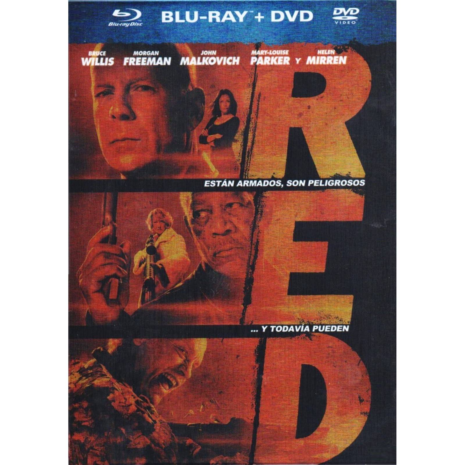 Red Bruce Willis Steelbook Pelicula Blu-ray + Dvd