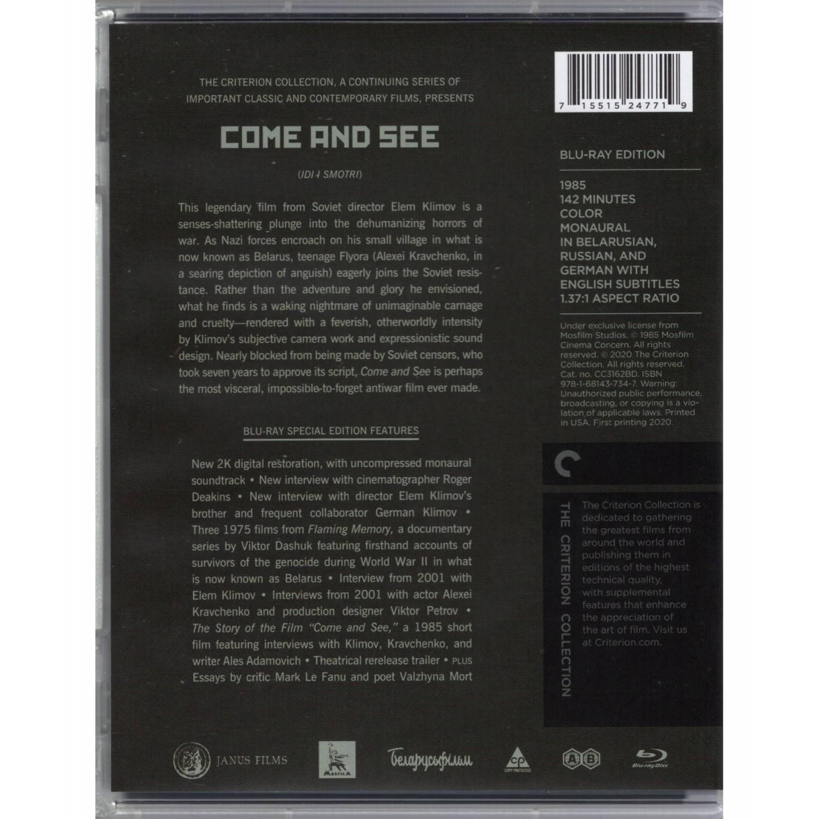 Come And See Elem Klimov Criterion Pelicula Blu-ray
