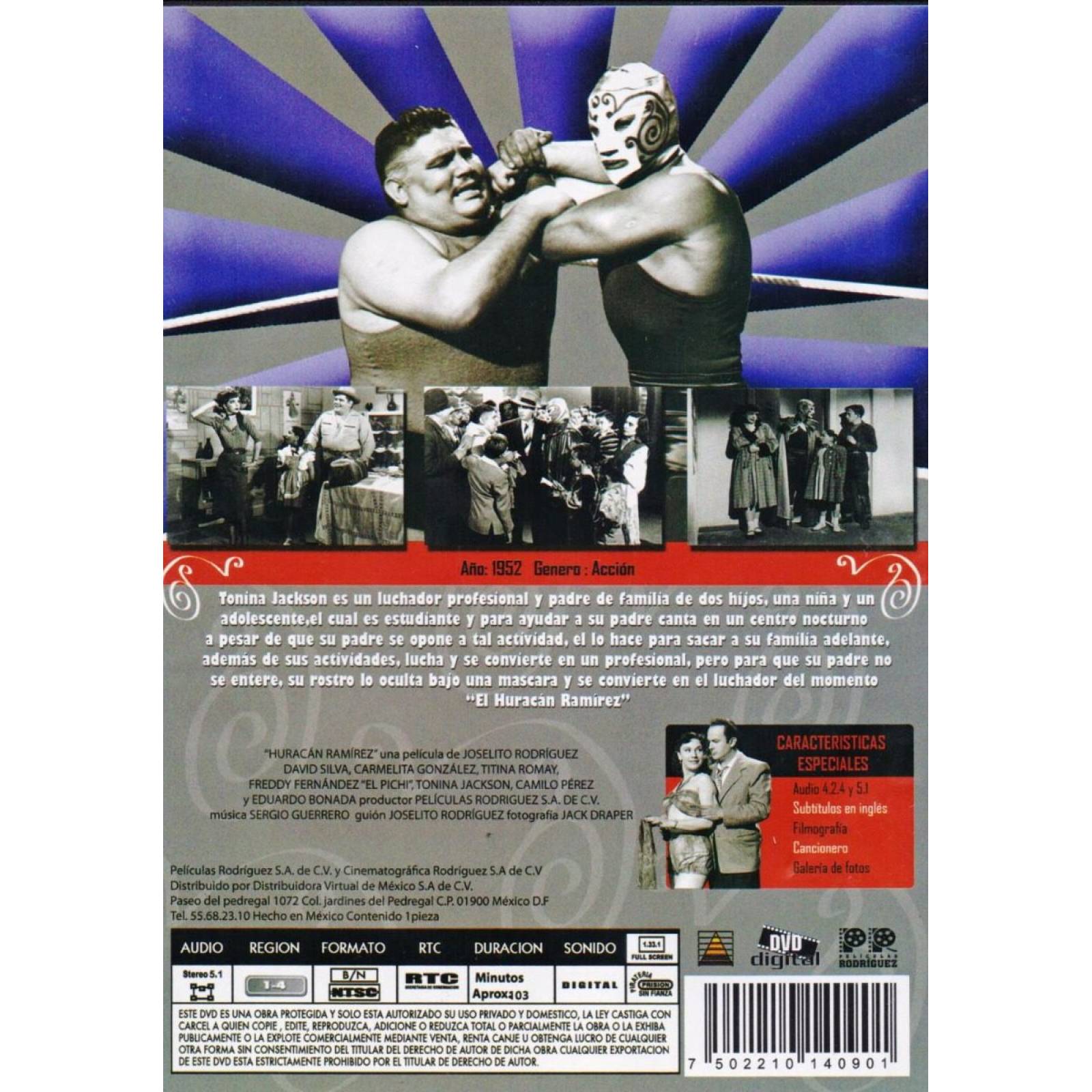 Huracan Ramirez Lucha Libre Mexicana Pelicula Dvd