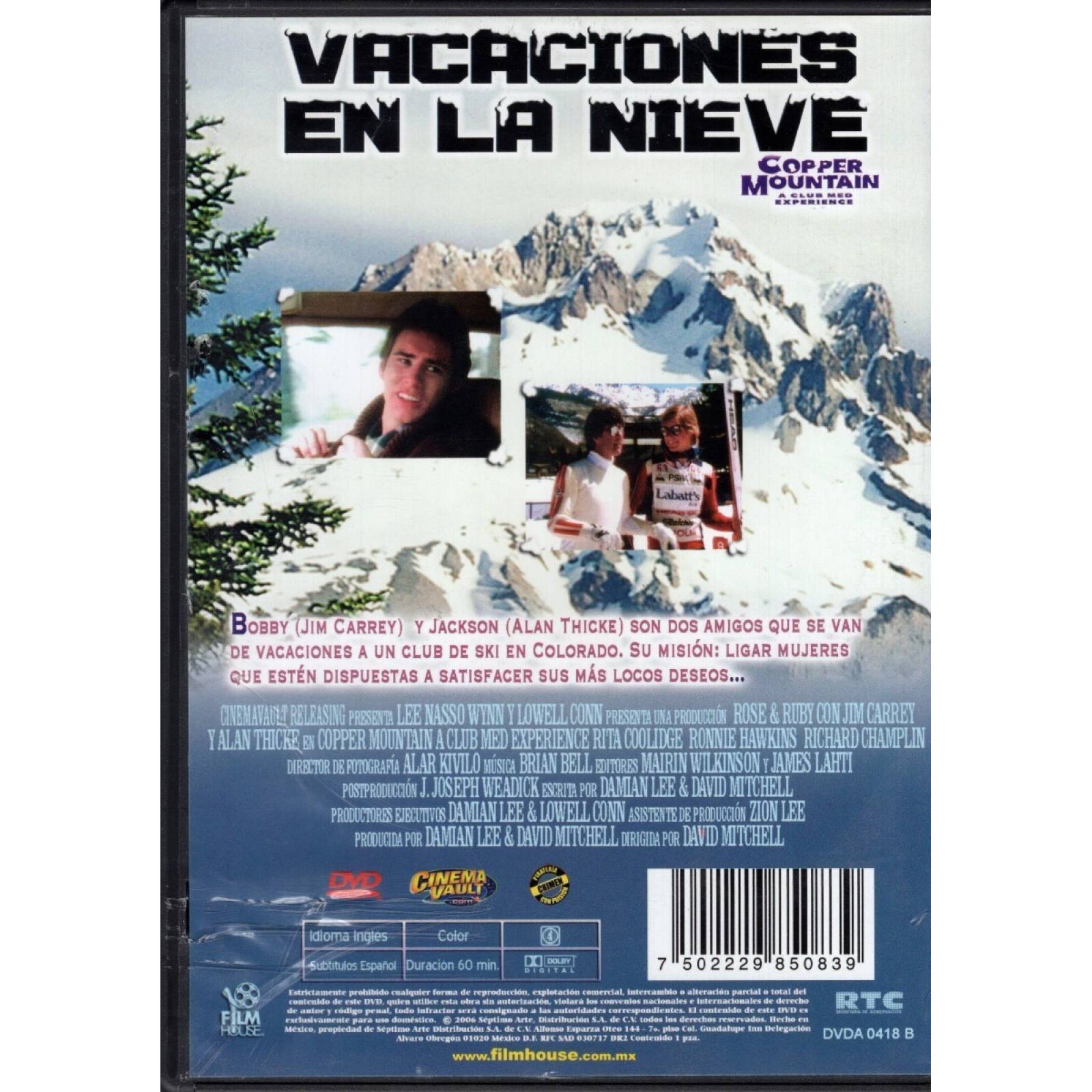 Vacaciones En La Nieve Copper Mt Jim Carrey Pelicula Dvd
