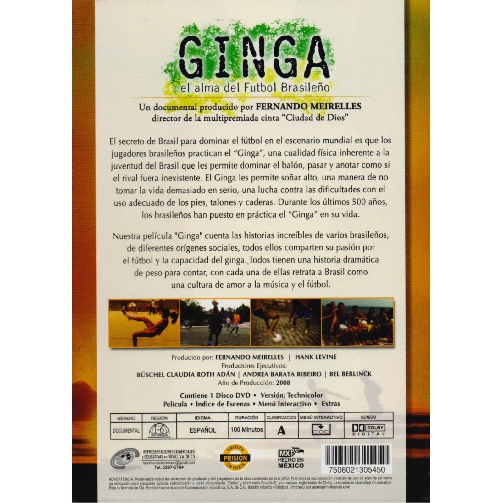 Ginga El Alma Del Futbol Brasileño Documental Dvd