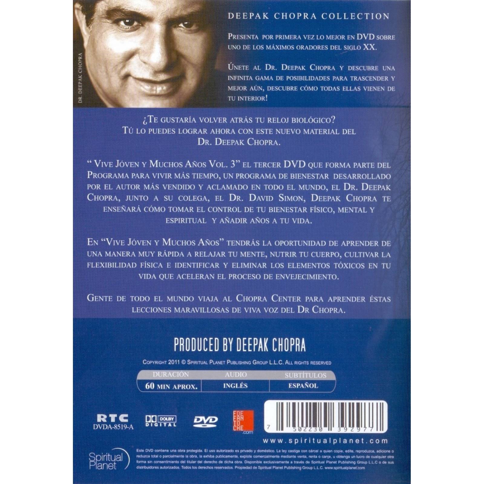 Vive Joven Y Muchos Años Volumen 3 Tres Deepak Chopra Dvd
