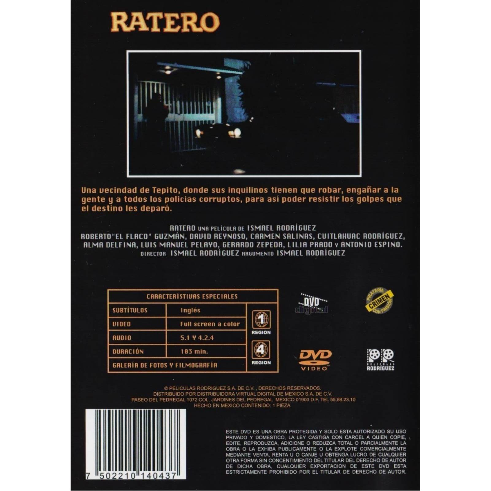 Ratero 1978 Roberto Guzman , Carmen Salinas Pelicula Dvd