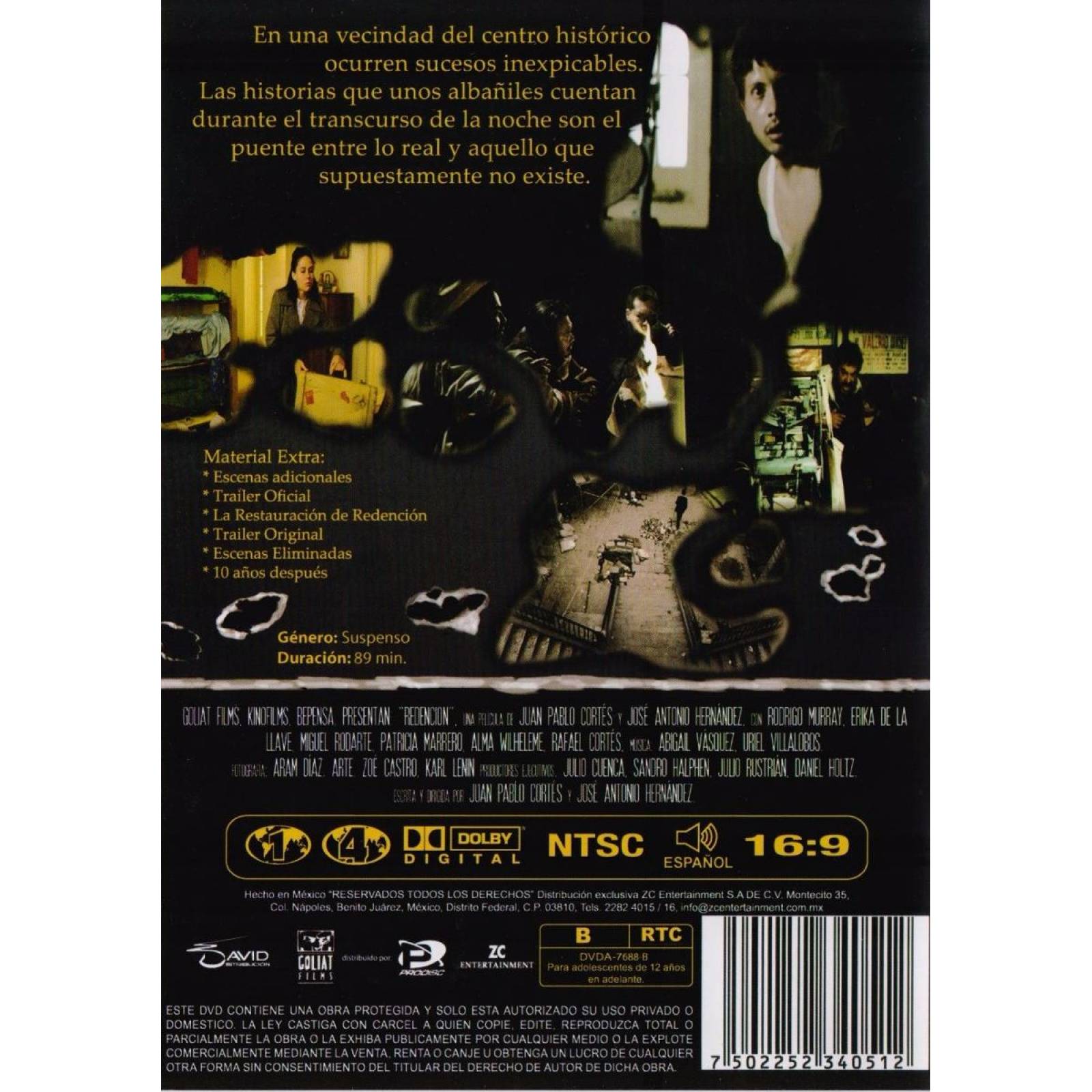 Redencion Rodrigo Murray Erica Llave Pelicula Dvd.