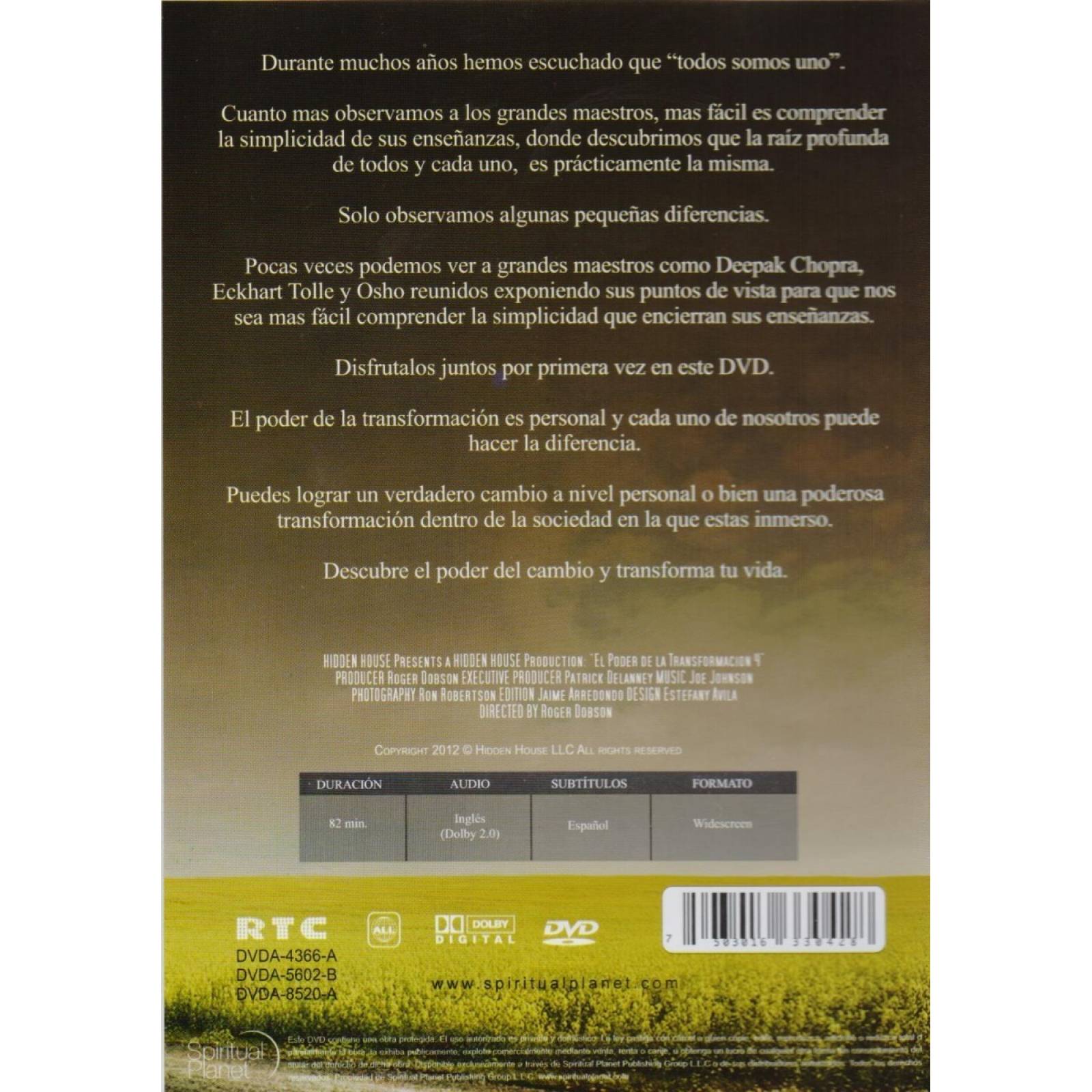 El Poder De La Transformacion 4 - Deepak Chopra Pelicula Dvd