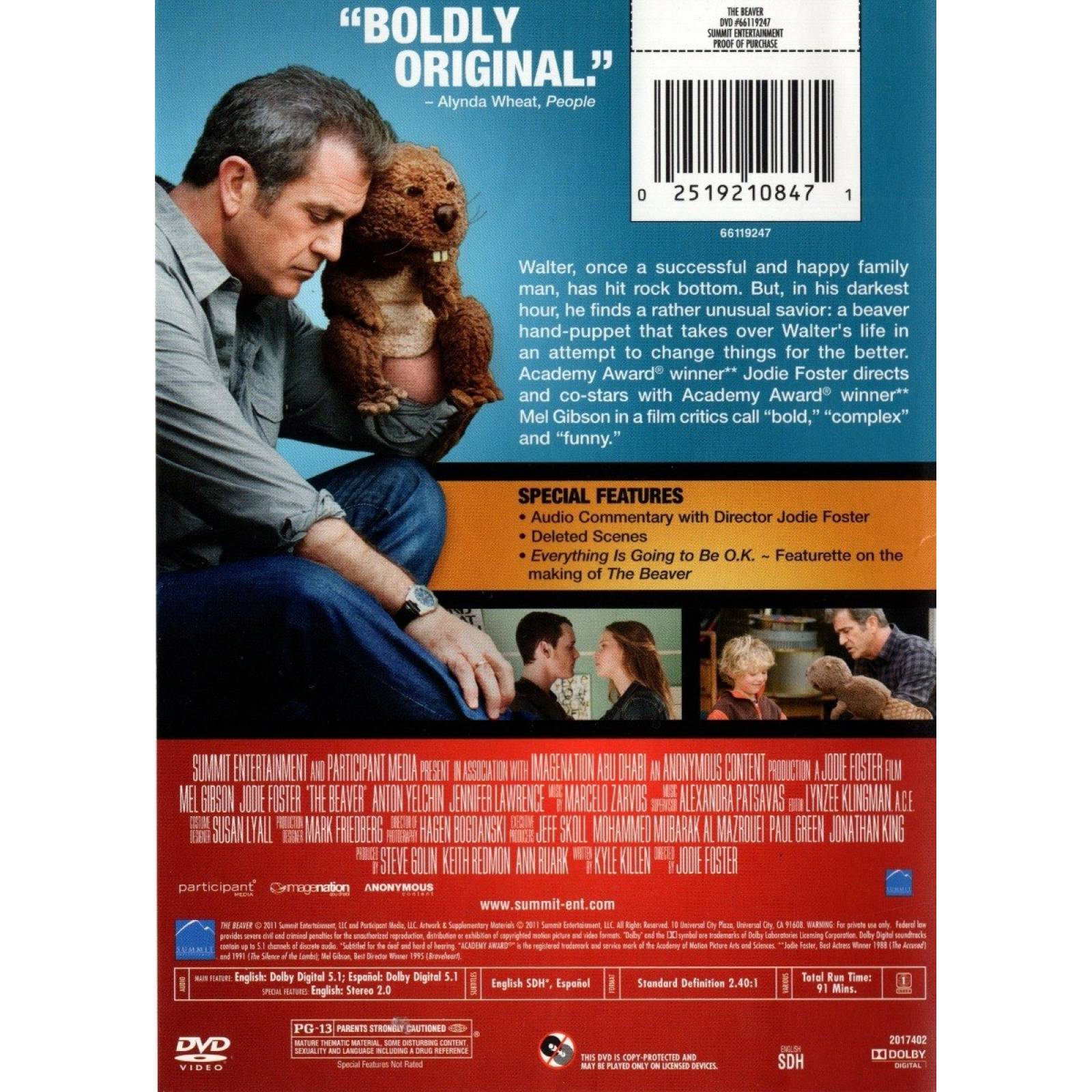 Mi Otro Yo Beaver Mel Gibson Importada Pelicula Dvd