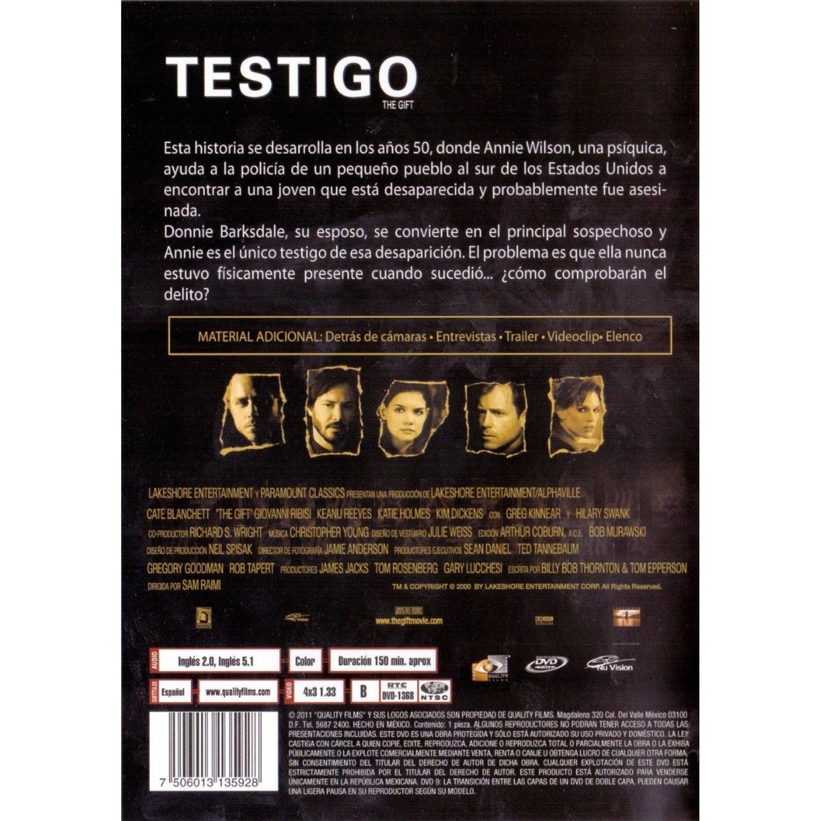 Testigo The Gift Cate Blanchett Pelicula Dvd
