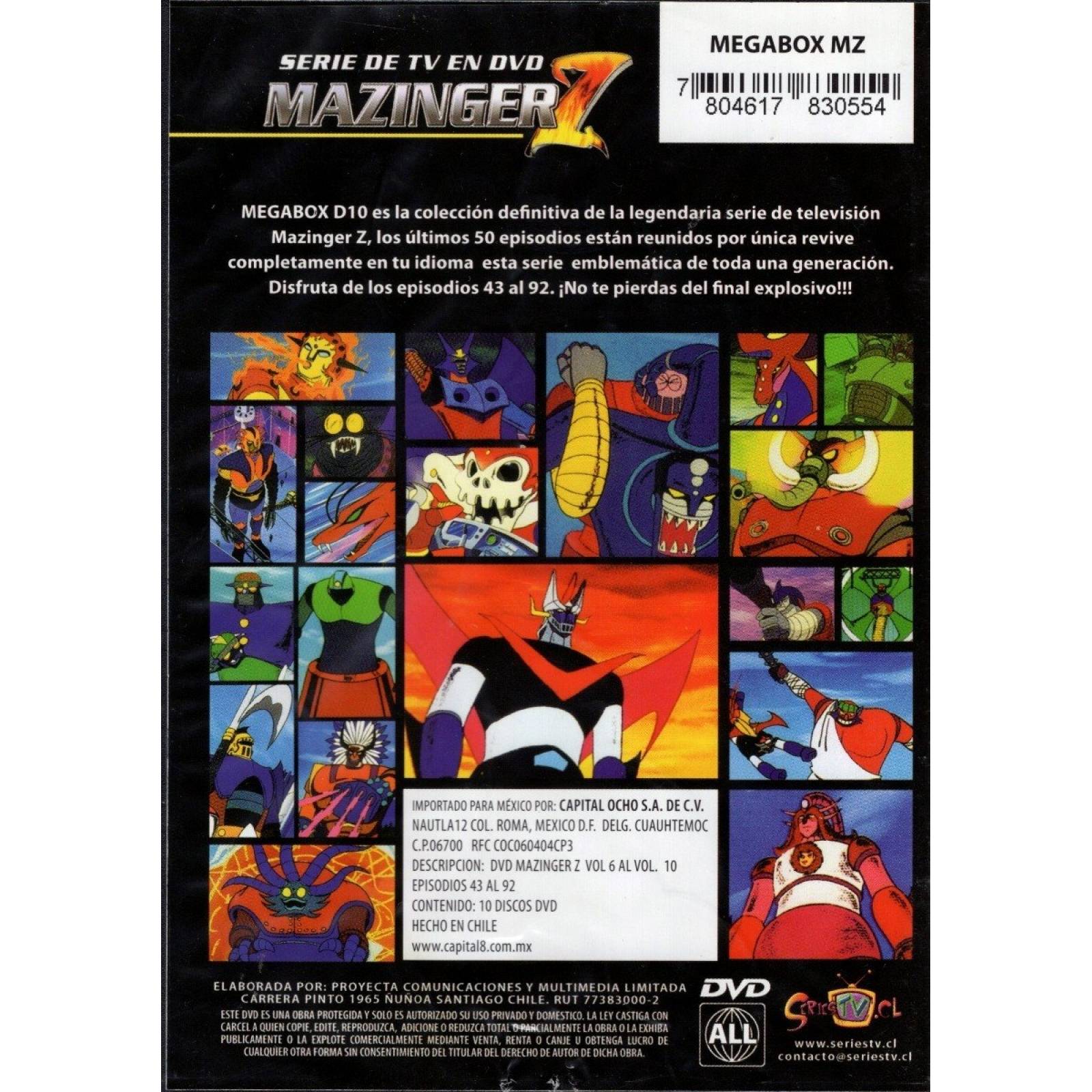 Mazinger Z Serie Megabox 10 Discos Dvd