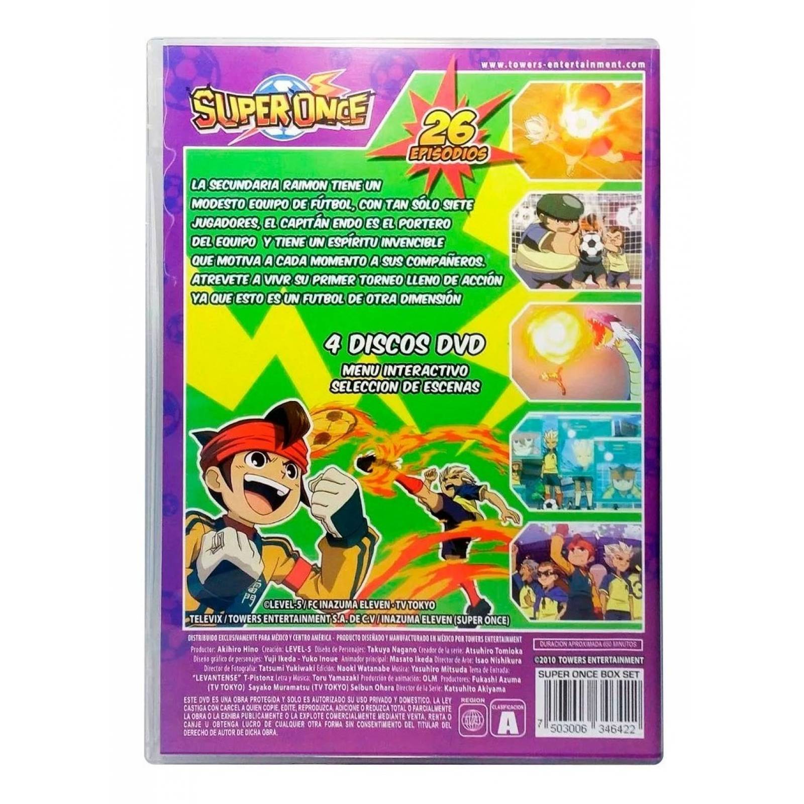 Super Once Inazuma Eleven Primera Saga 1 Uno Dvd