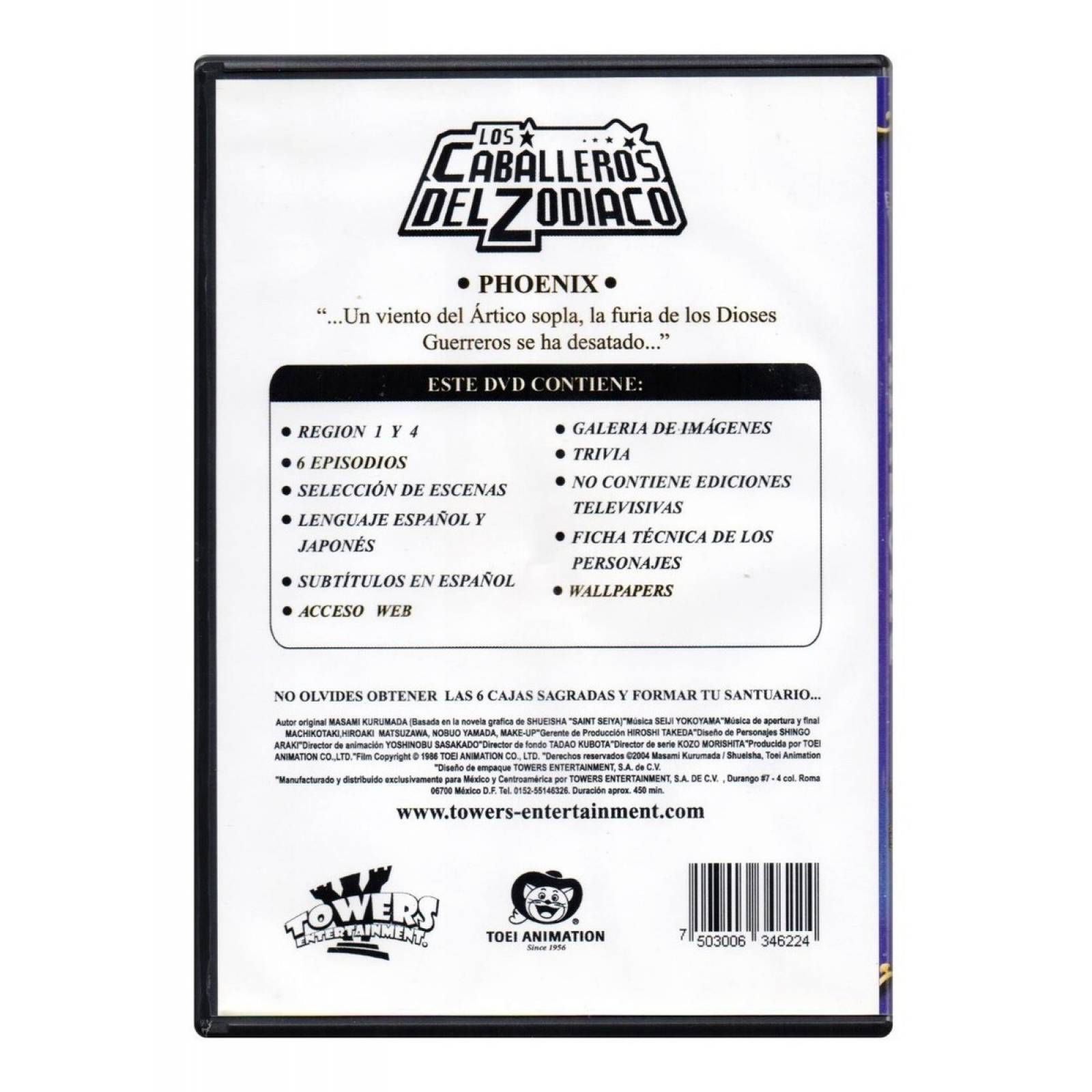 Los Caballeros Del Zodiaco Phoenix Episodios 73 - 90 Dvd