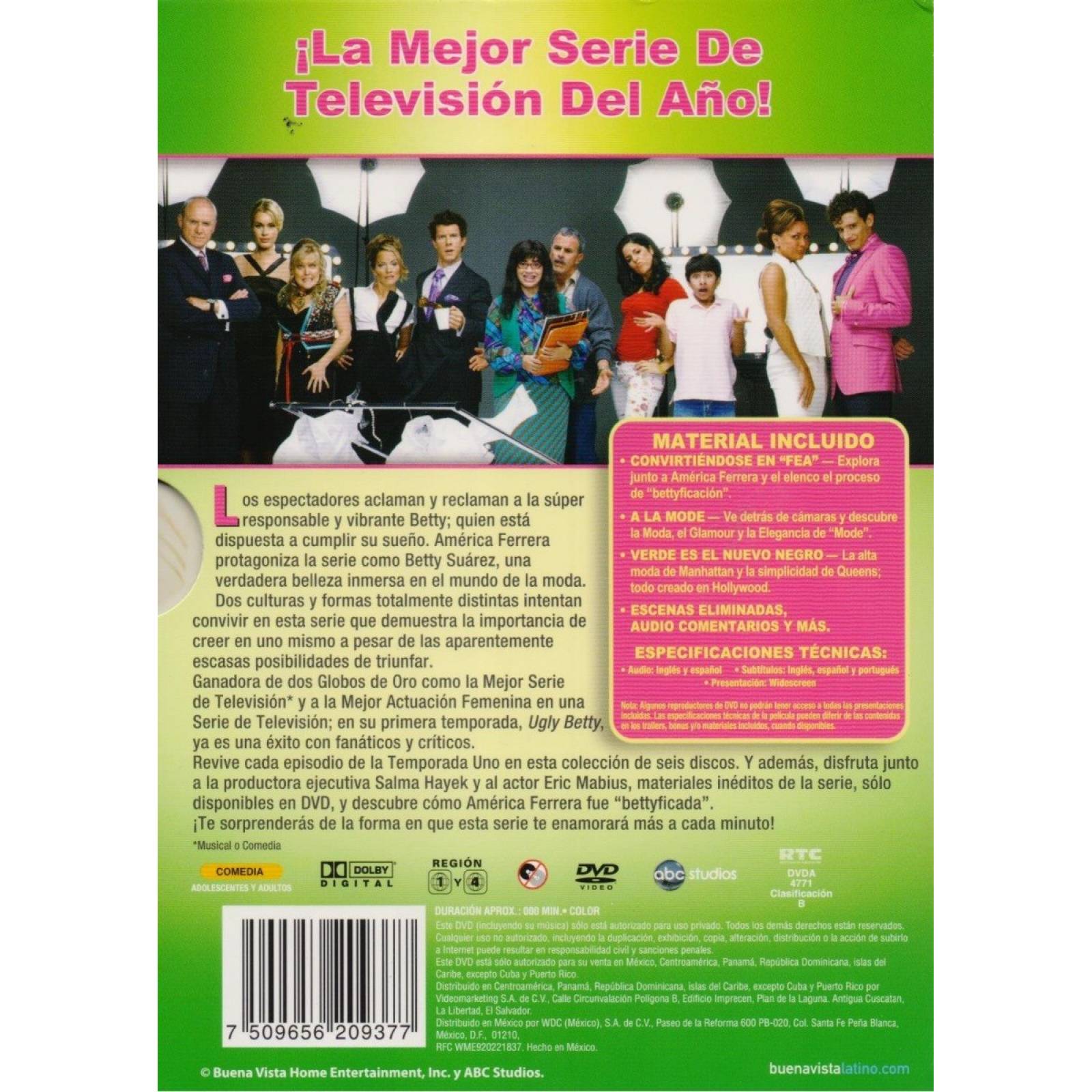 Ugly Betty La Fea Mas Bella Temporada 1 Uno Primera Dvd