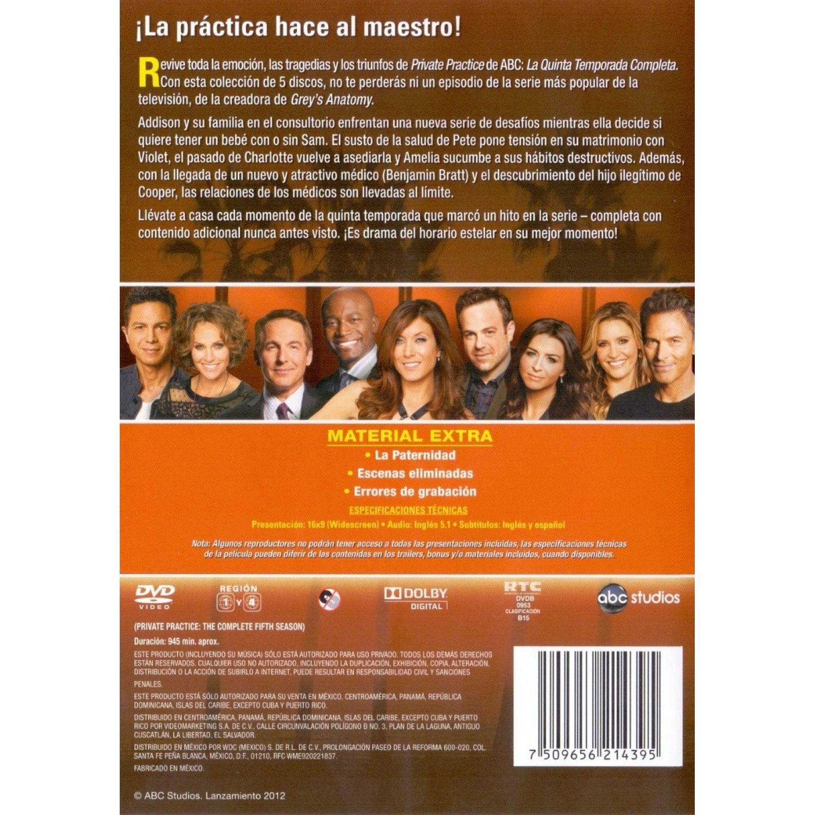 Private Practice Quinta Temporada 5 Cinco Dvd