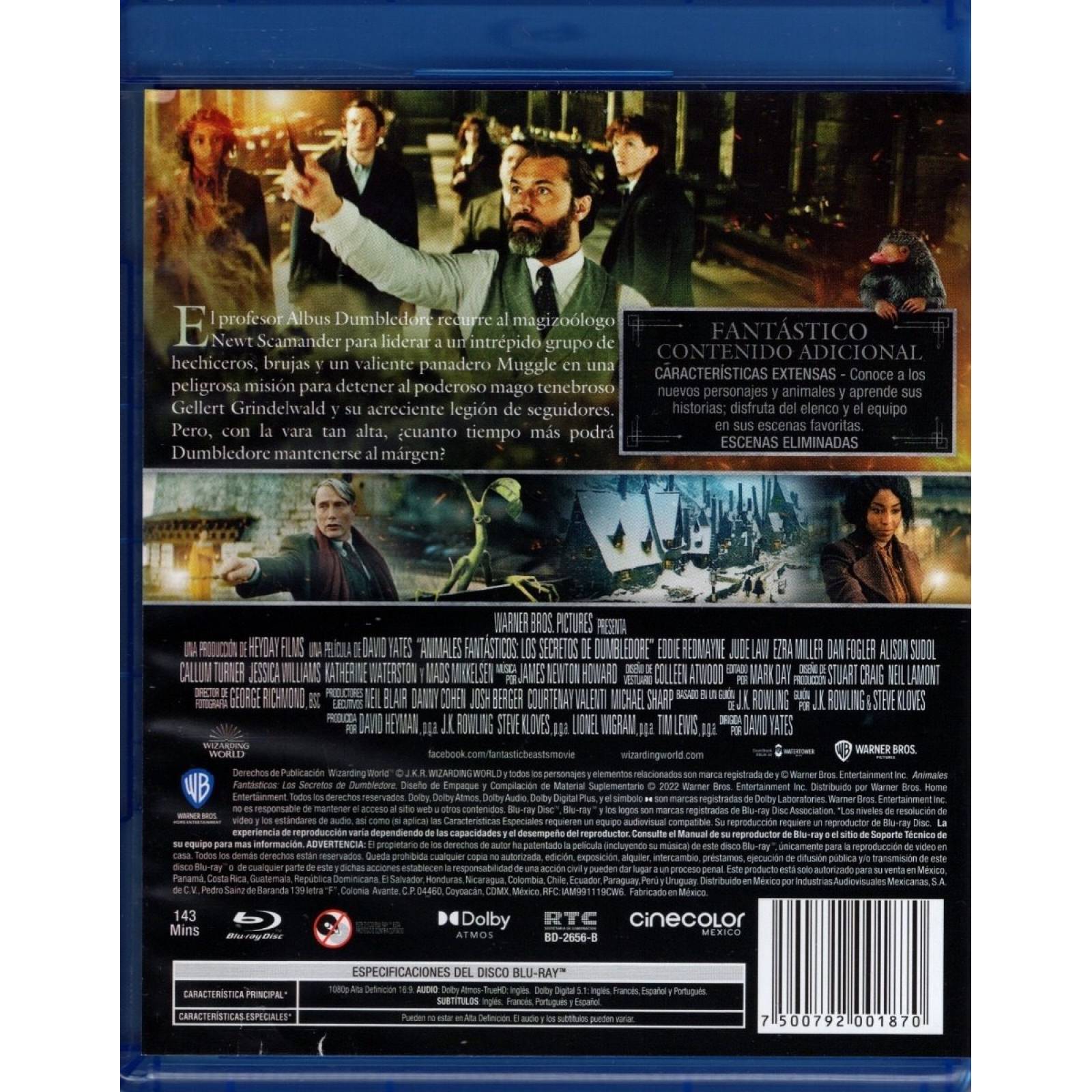 Animales Fantasticos Secretos Dumbledore Pelicula Blu-ray