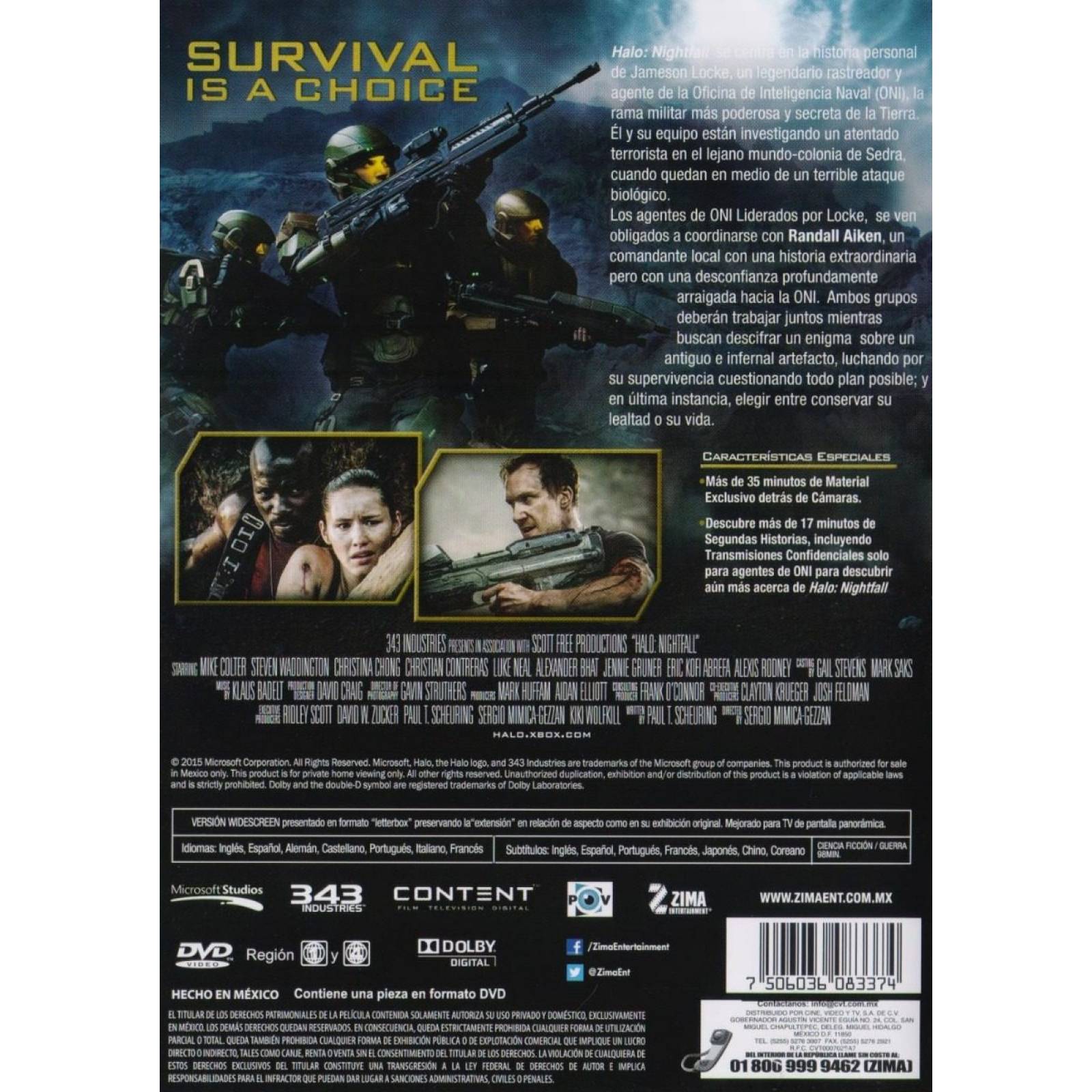 Halo Nightfall 2014 Pelicula Dvd