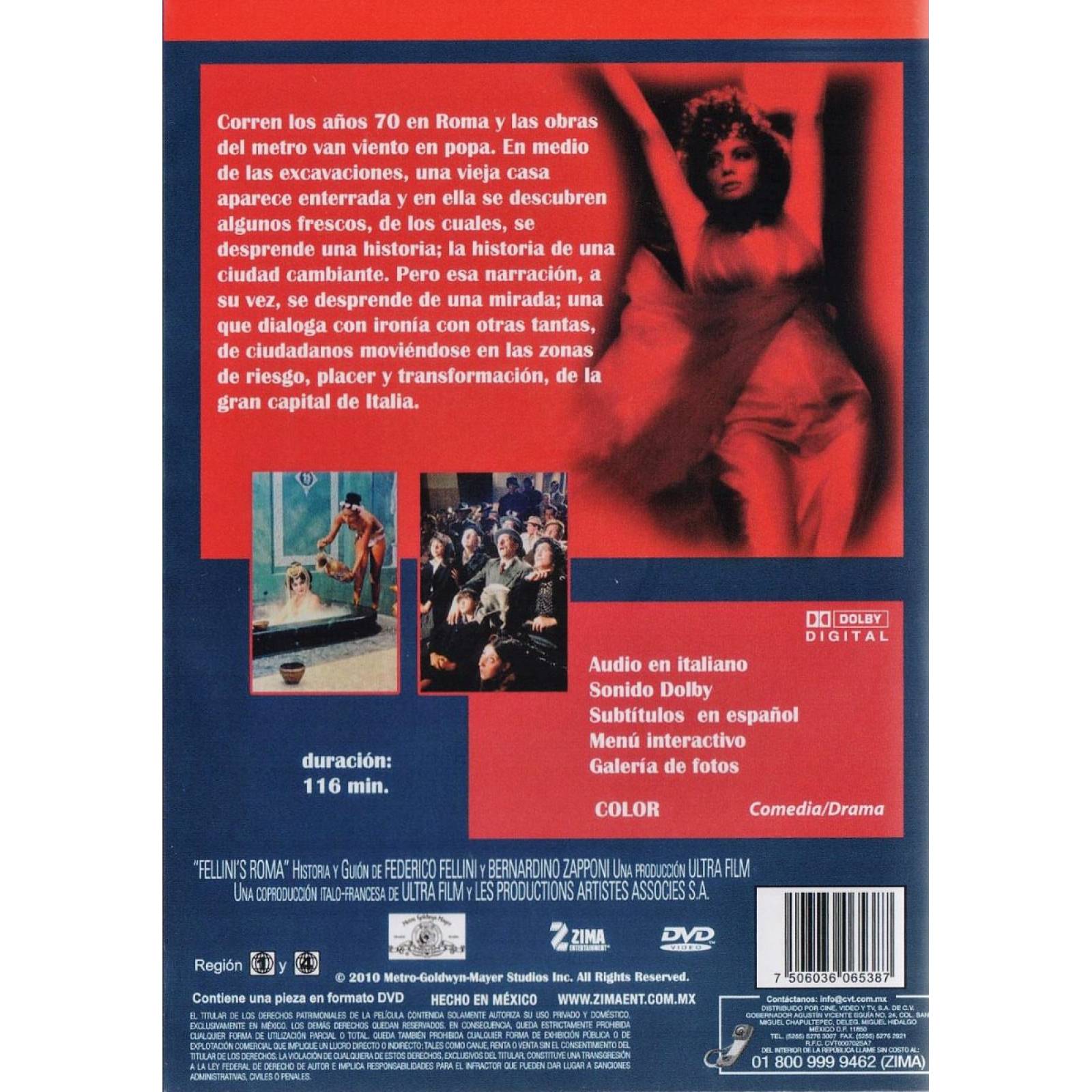 Roma 1972 Federico Fellini Pelicula Dvd
