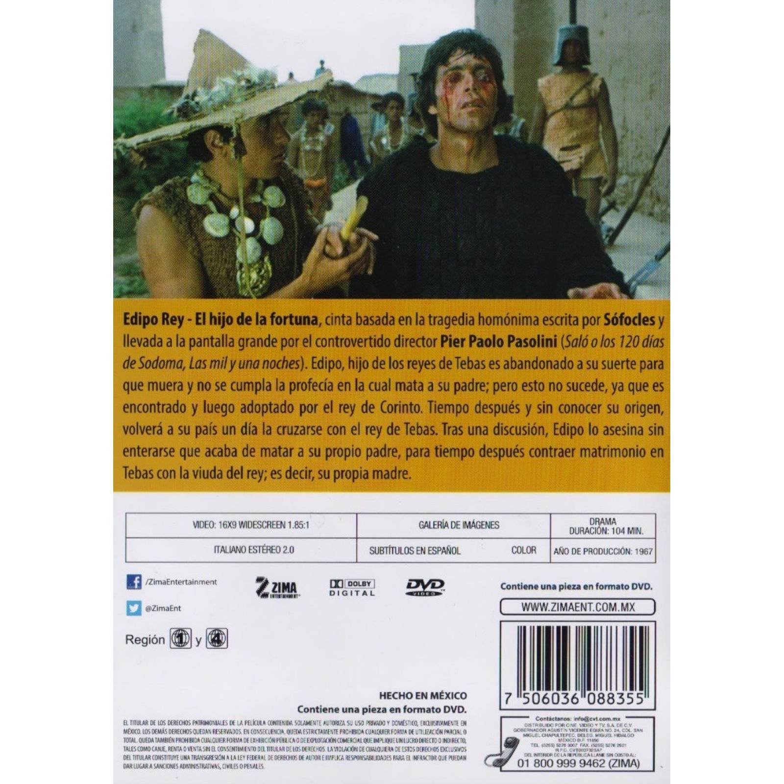 Edipo Rey 1967 Pier Paolo Pasolini Pelicula Dvd