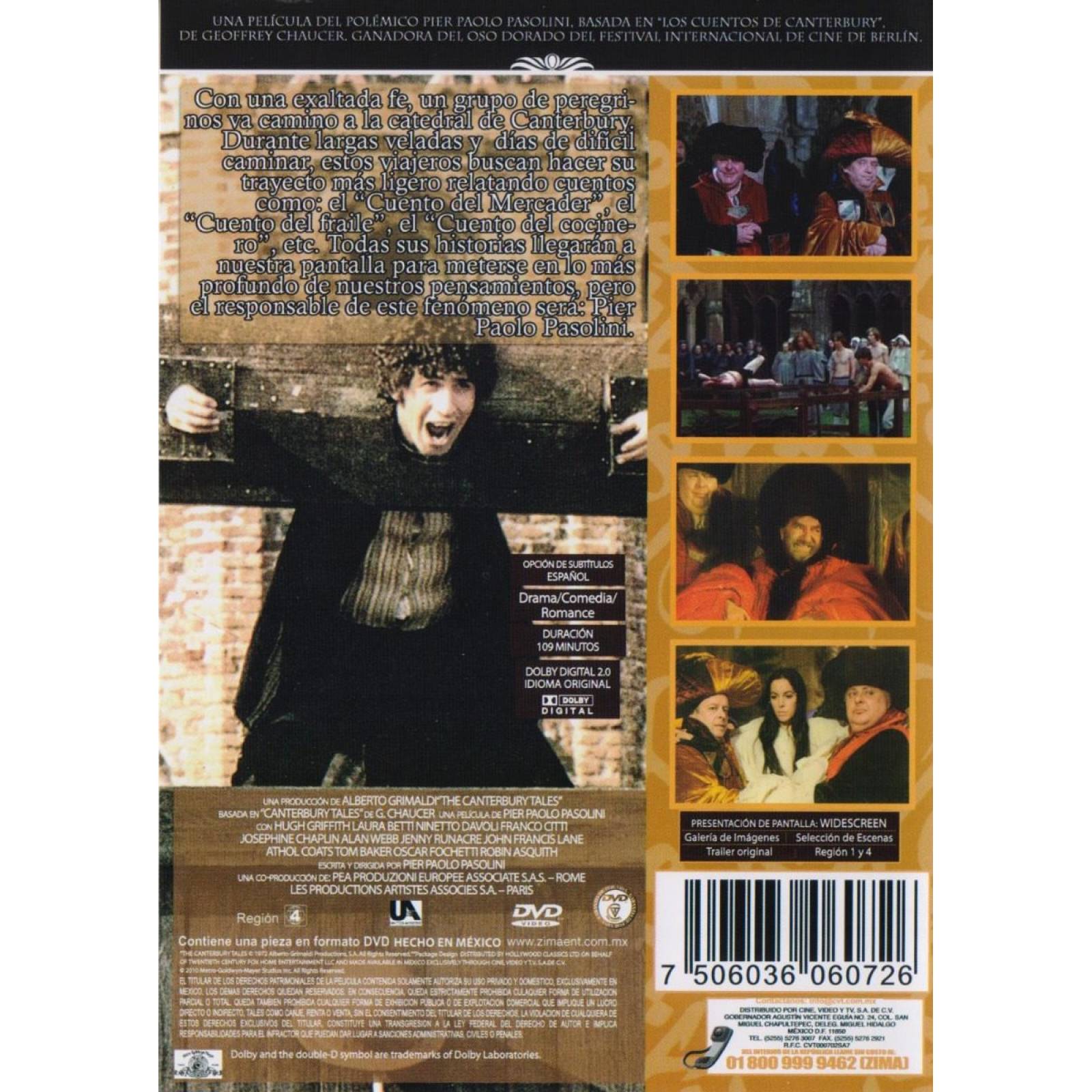 Los Cuentos De Canterbury Paolo Pasolini Pelicula Dvd