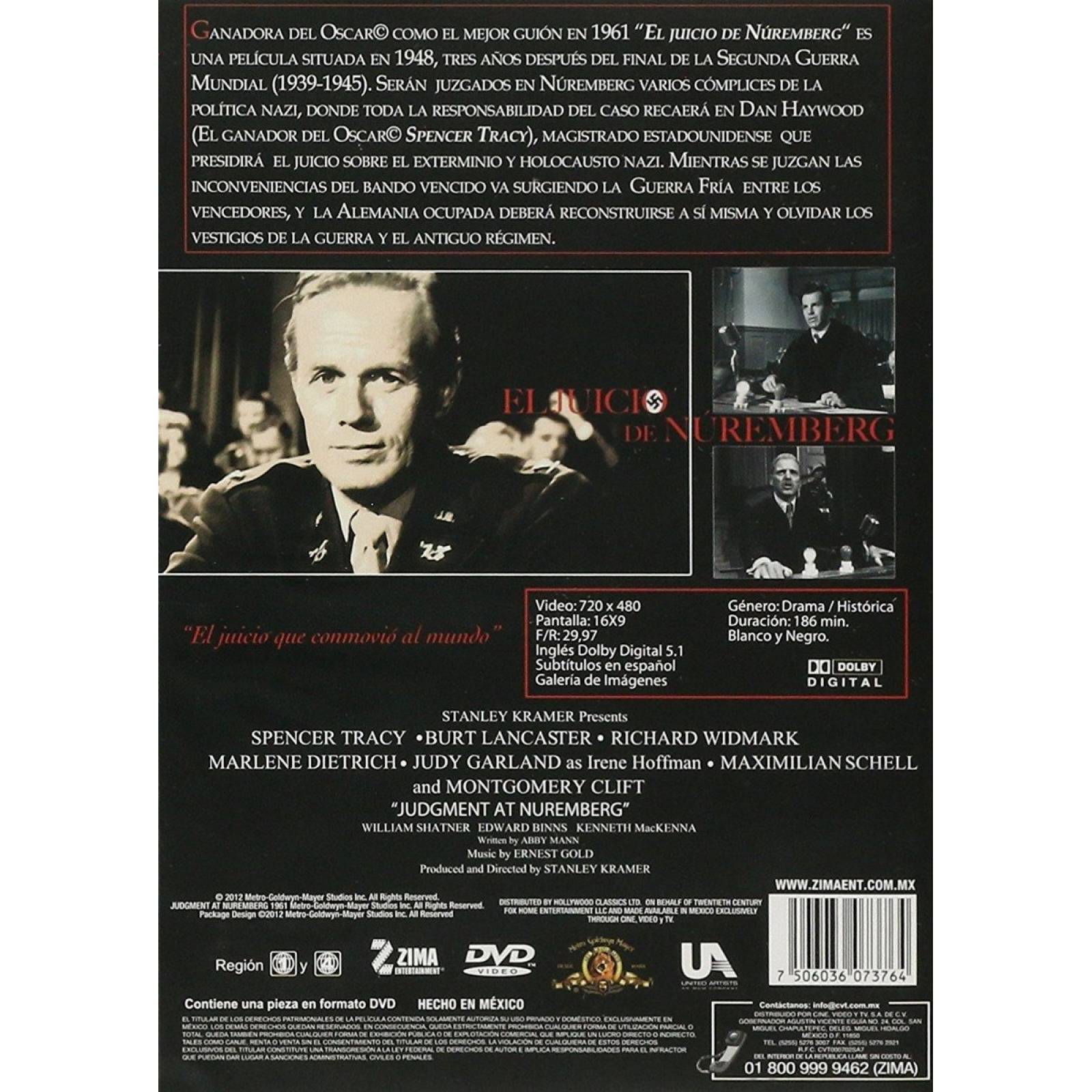 El Juicio De Nuremberg 1961 Stanley Kramer Pelicula Dvd