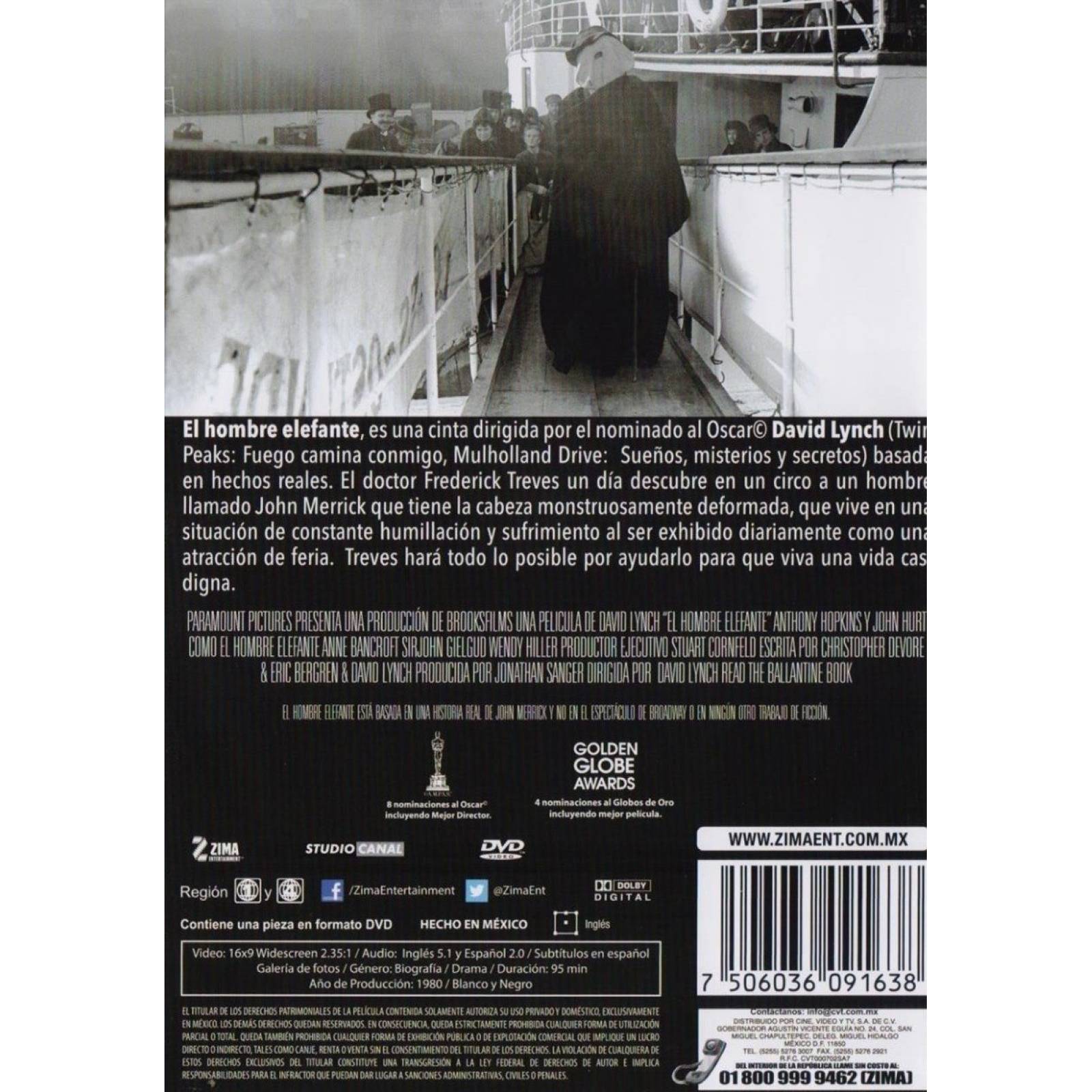 The Elephant Man David Lynch Pelicula Dvd