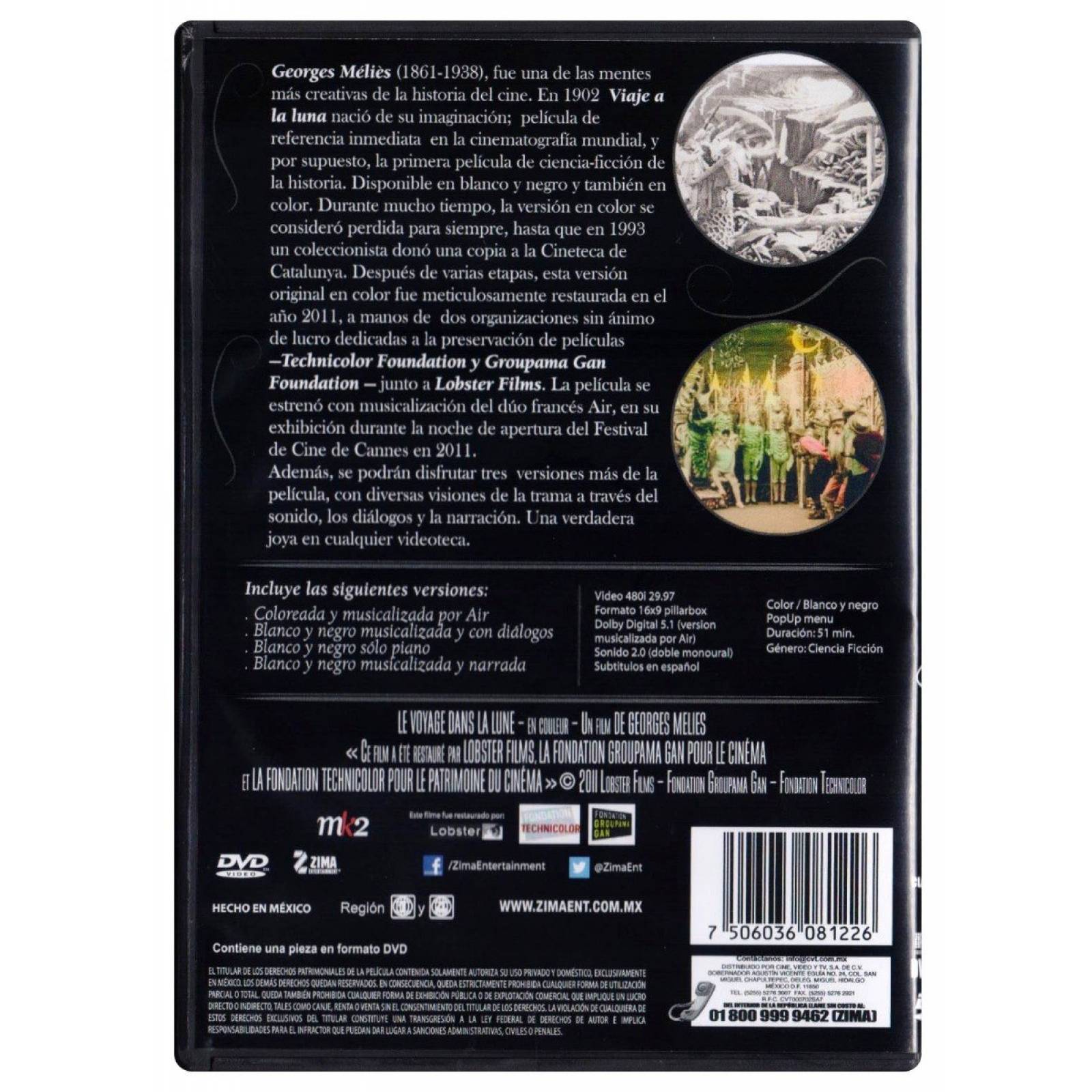 Viaje A La Luna Georges Melies Pelicula Dvd