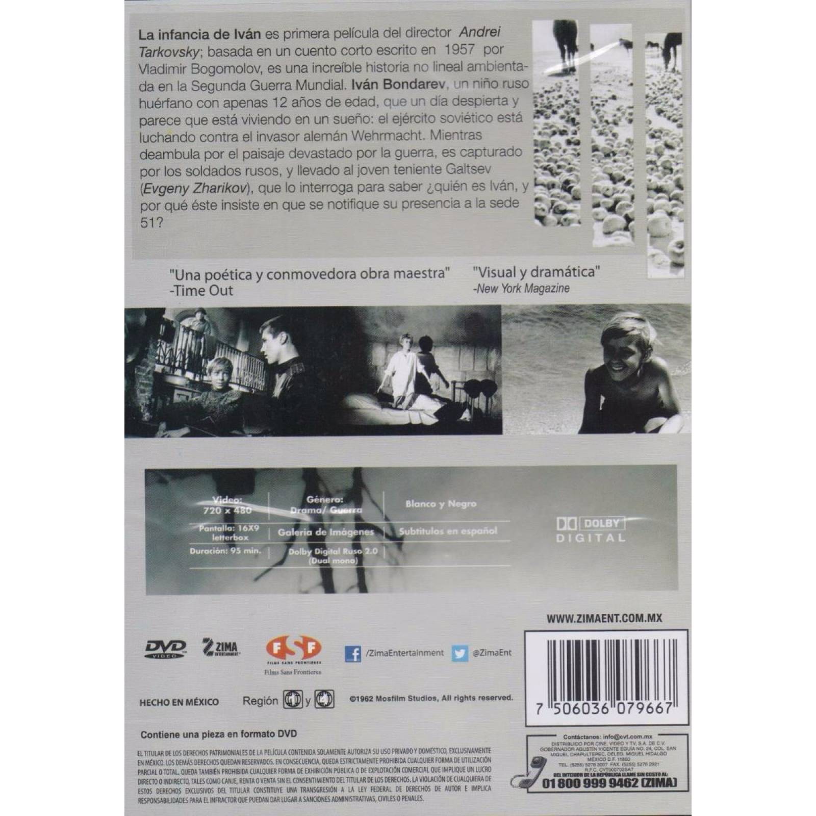 La Infancia De Ivan Ivanovo Andrei Tarkovsky Pelicula Dvd