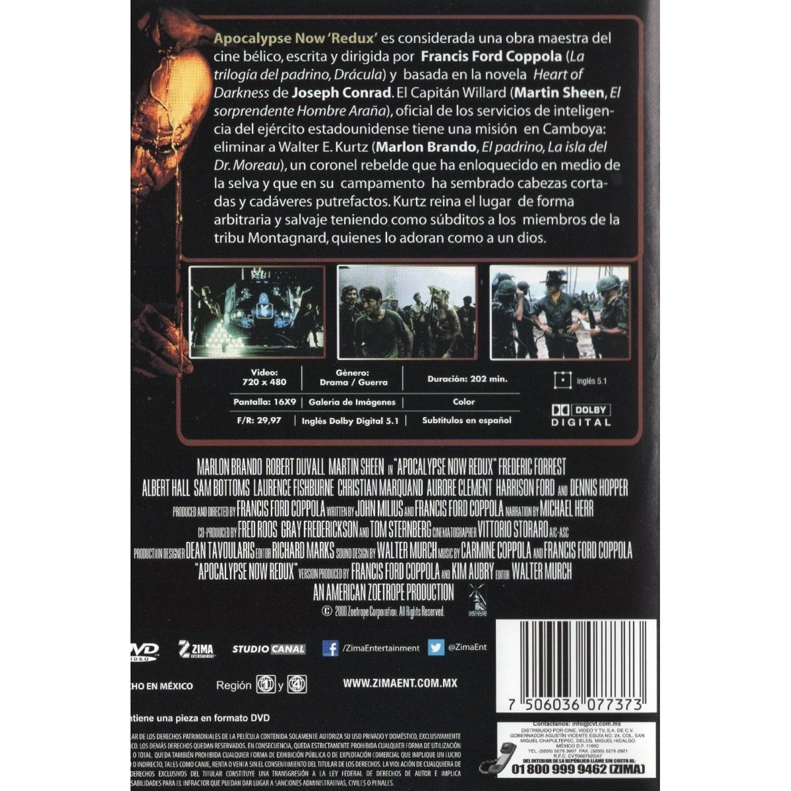 Apocalypse Now Redux Francis Ford Coppola Pelicula Dvd