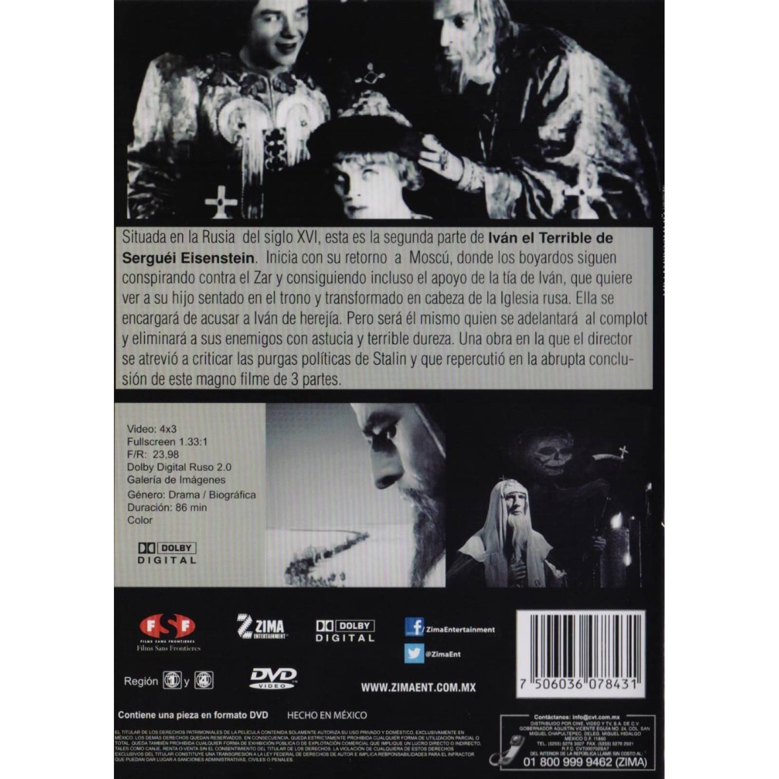 Ivan El Terrible Parte 2 Dos Sergei Eisenstein Pelicula Dvd