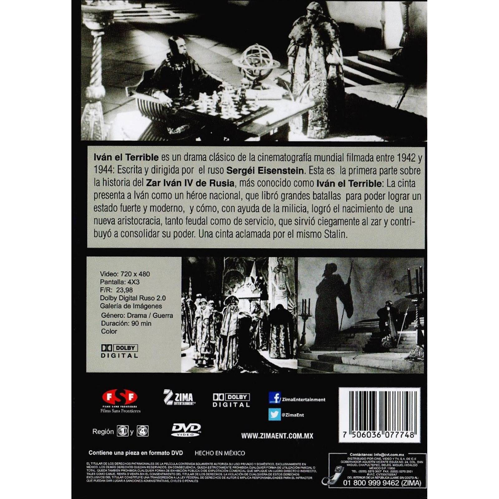 Ivan El Terrible Parte 1 Eisenstein Pelicula Dvd
