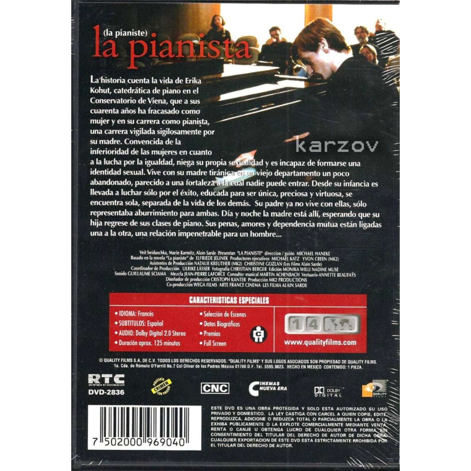 La Pianista Isabelle Huppert Pelicula Dvd