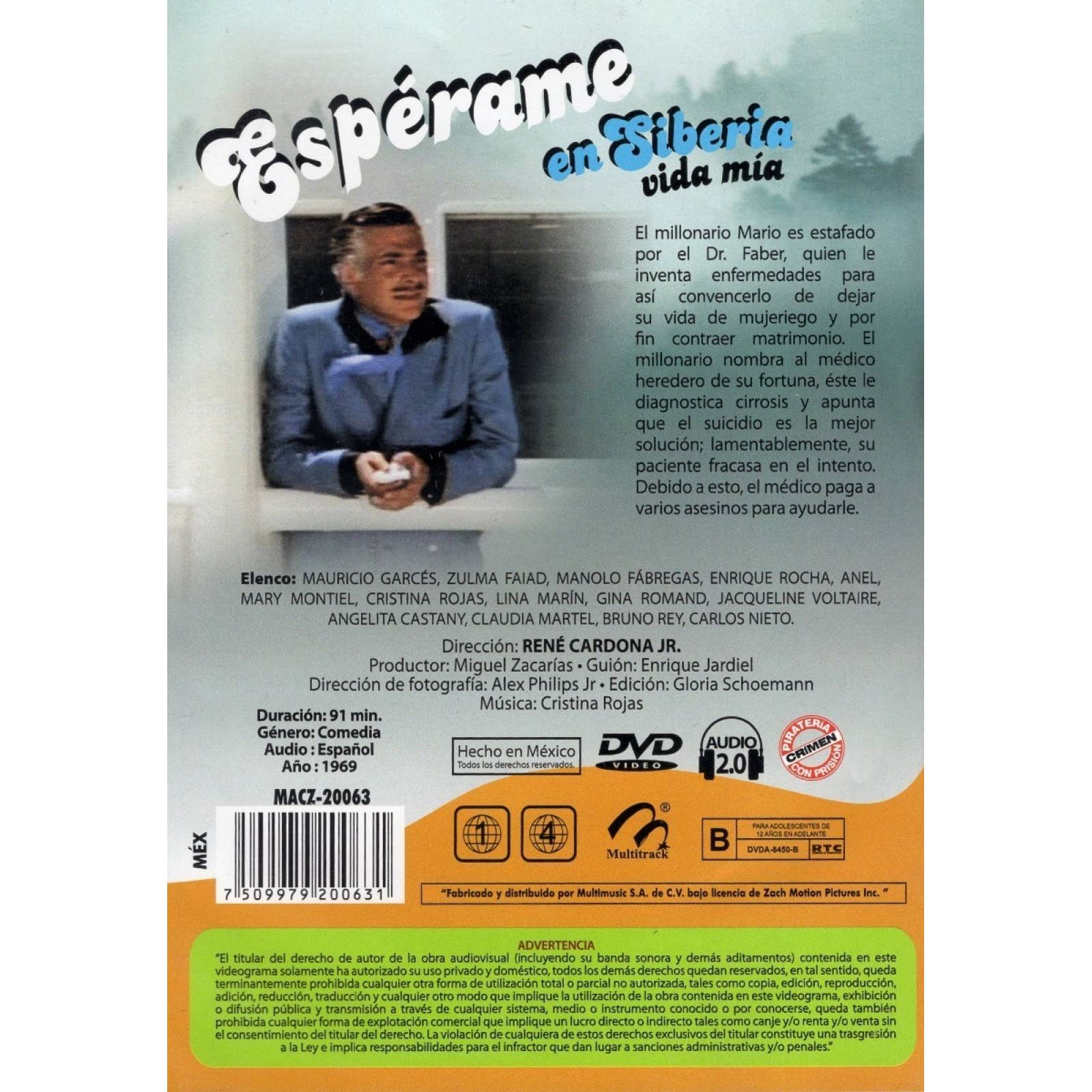 Esperame En Siberia Vida Mia Muricio Garces Pelicula Dvd