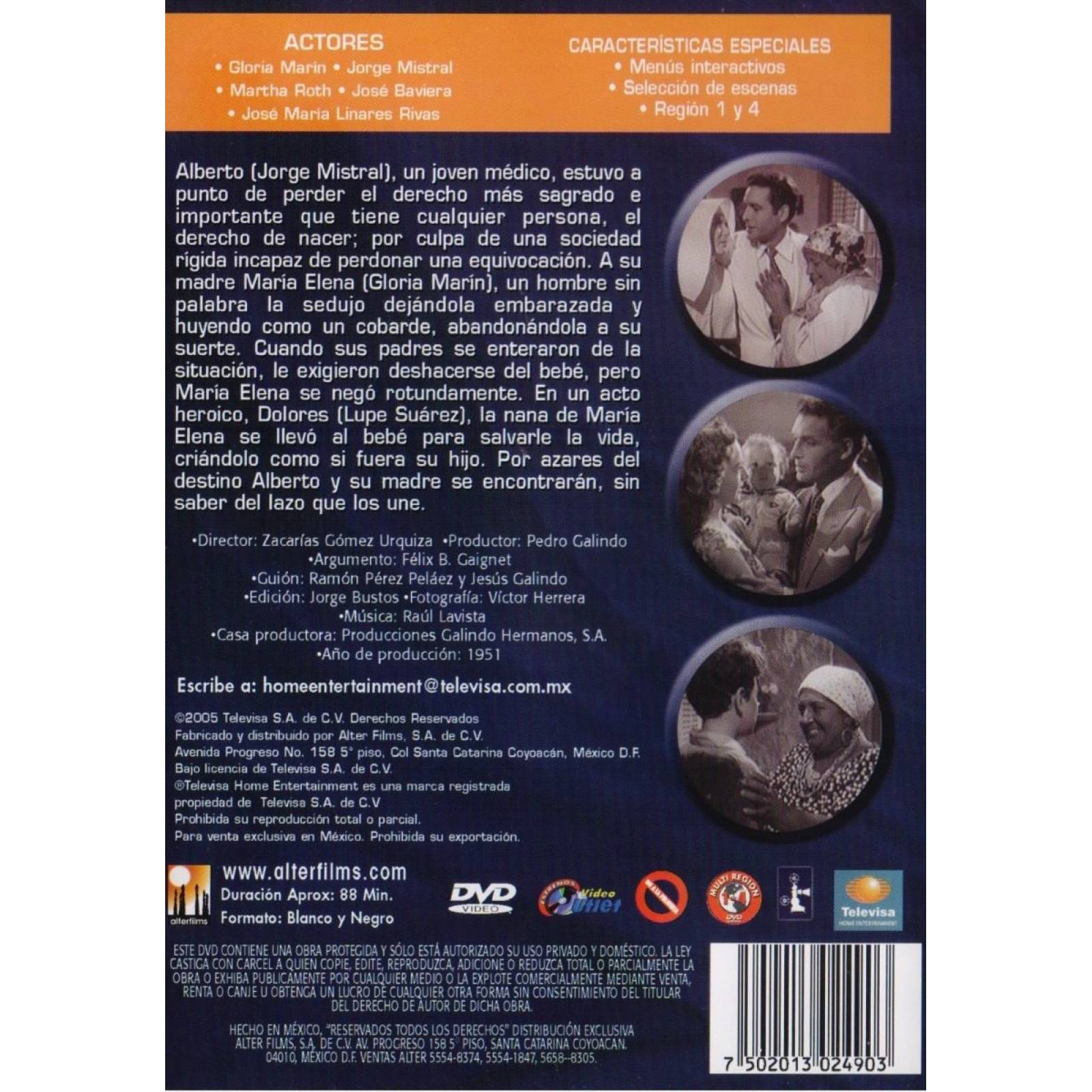 El Derecho De Nacer 1952 Jorge Mistral Pelicula Dvd