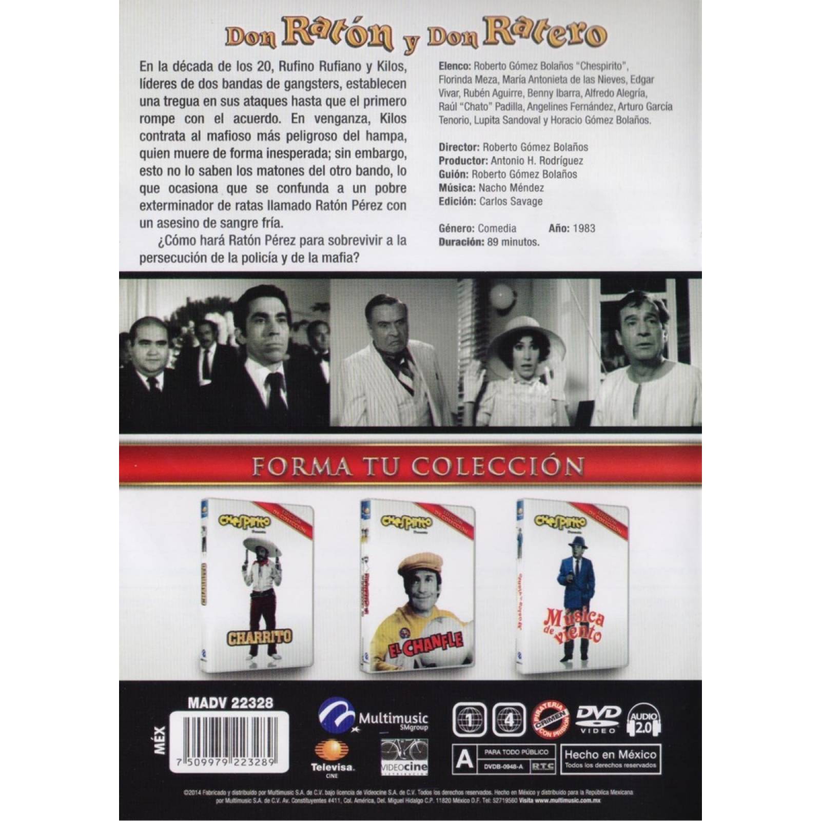 Don Raton Y Don Ratero Chespirito Pelicula Dvd.