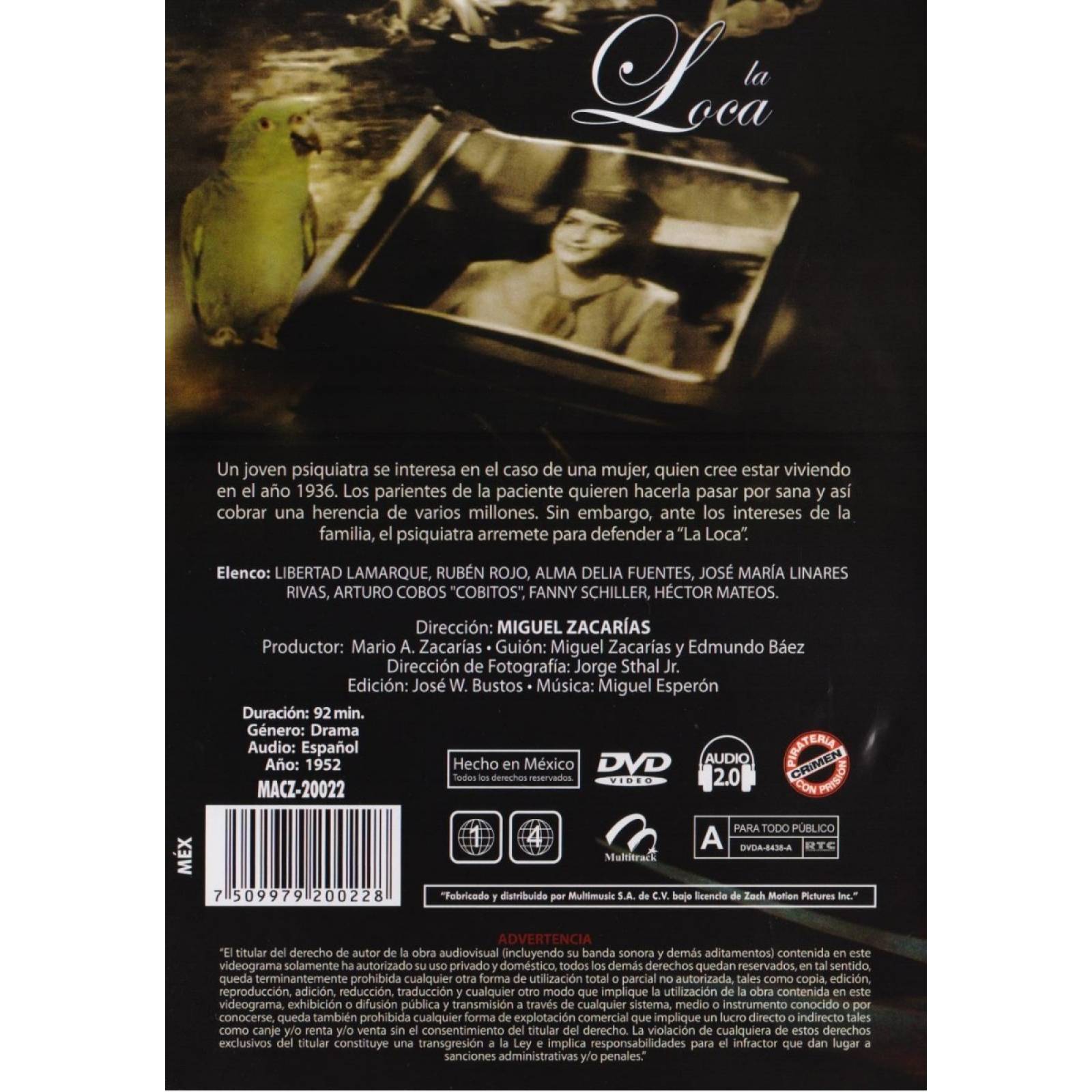 La Loca 1952 Libertad Lamarque Pelicula Dvd