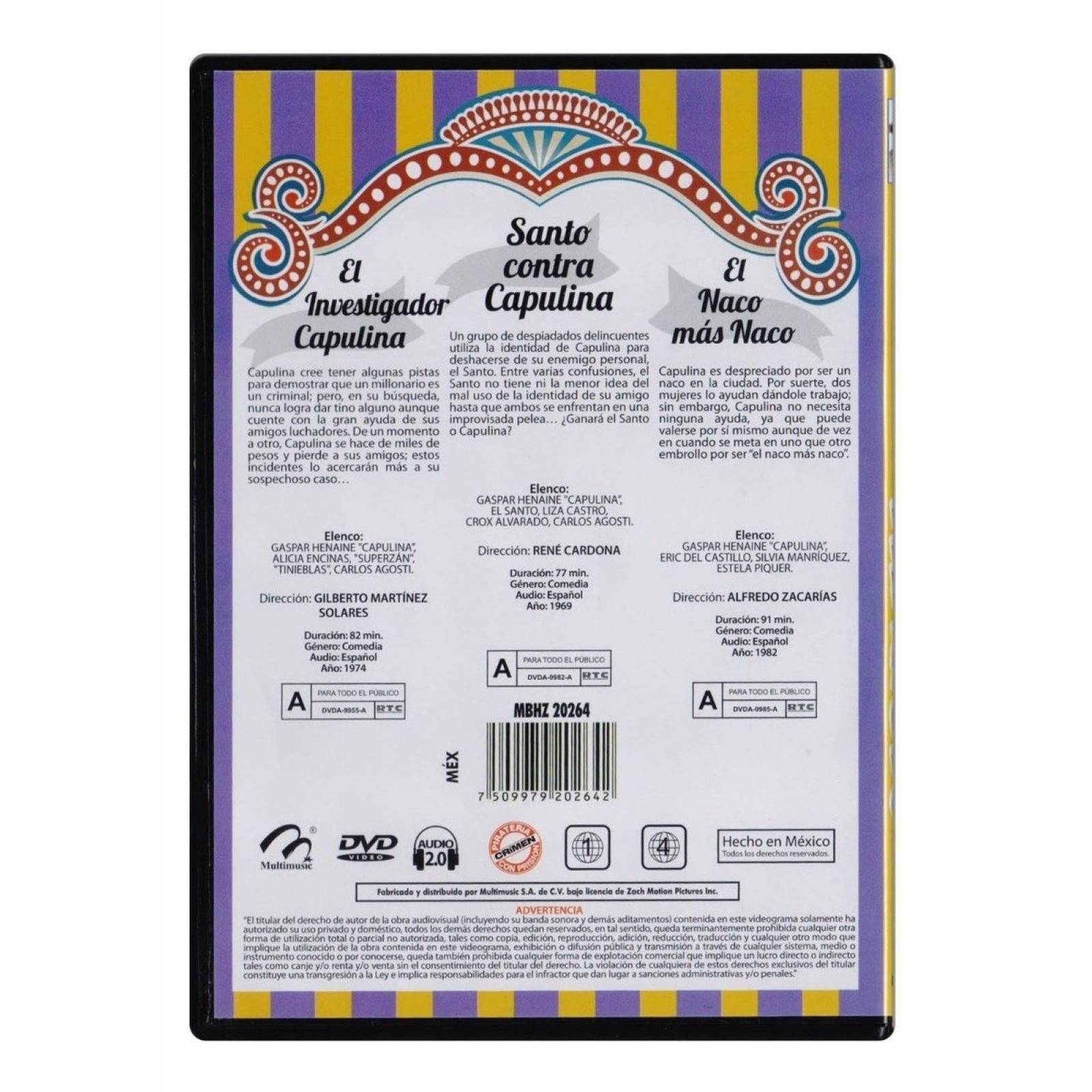 Capulina Volumen 4 Coleccion De 3 Peliculas Dvd