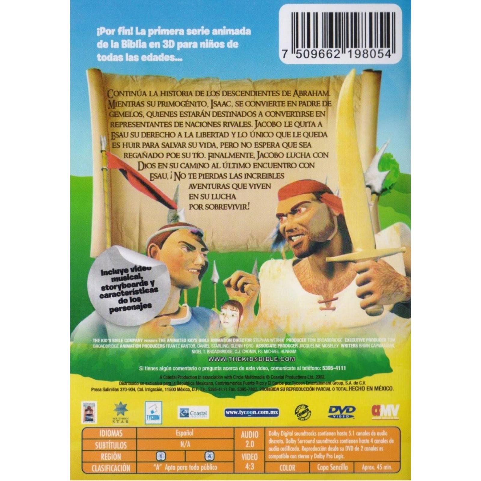 La Biblia Animada Para Niños Hermanos En Guerra Pelicula Dvd