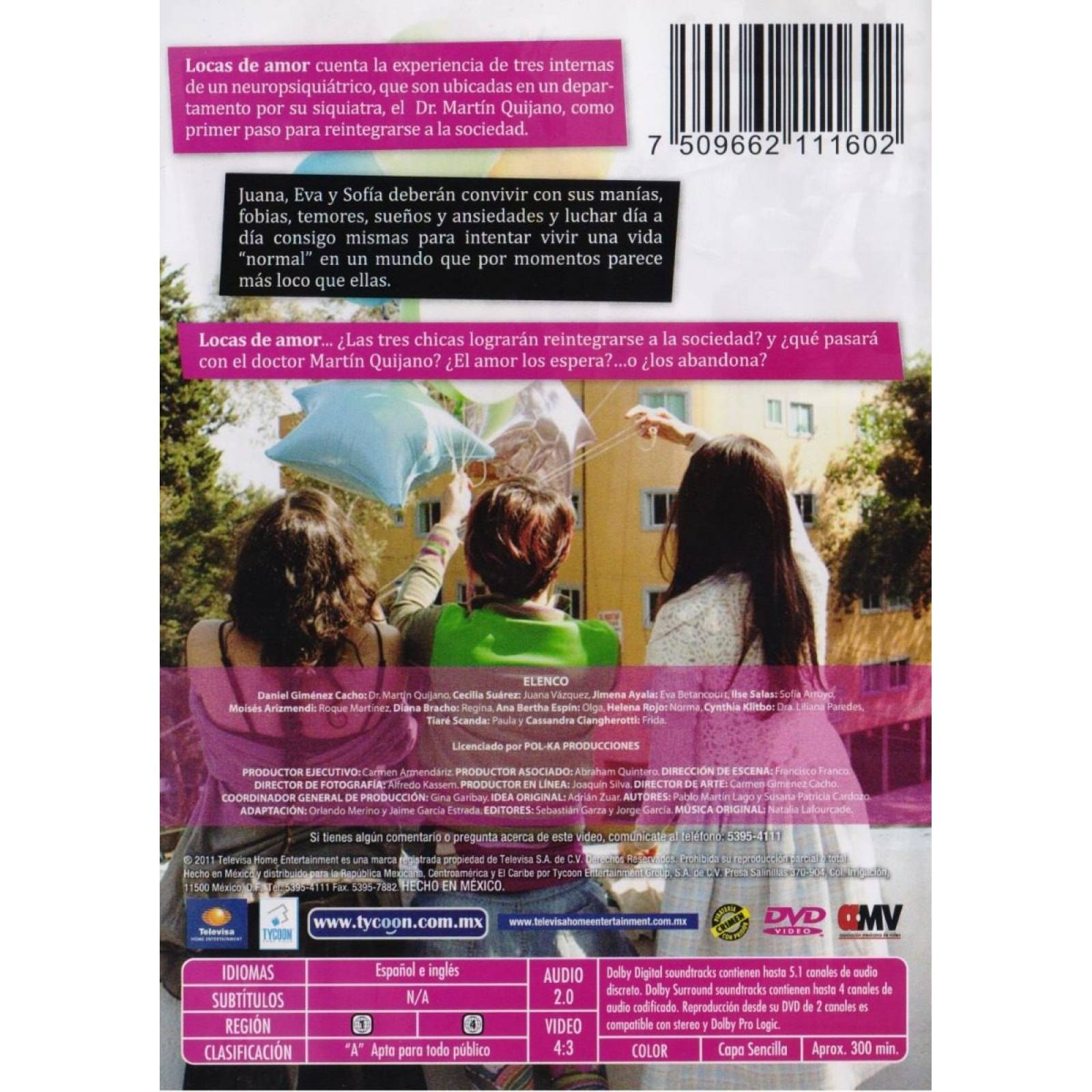 Locas De Amor Cecilia Suarez Daniel Gimenez Cacho Dvd.