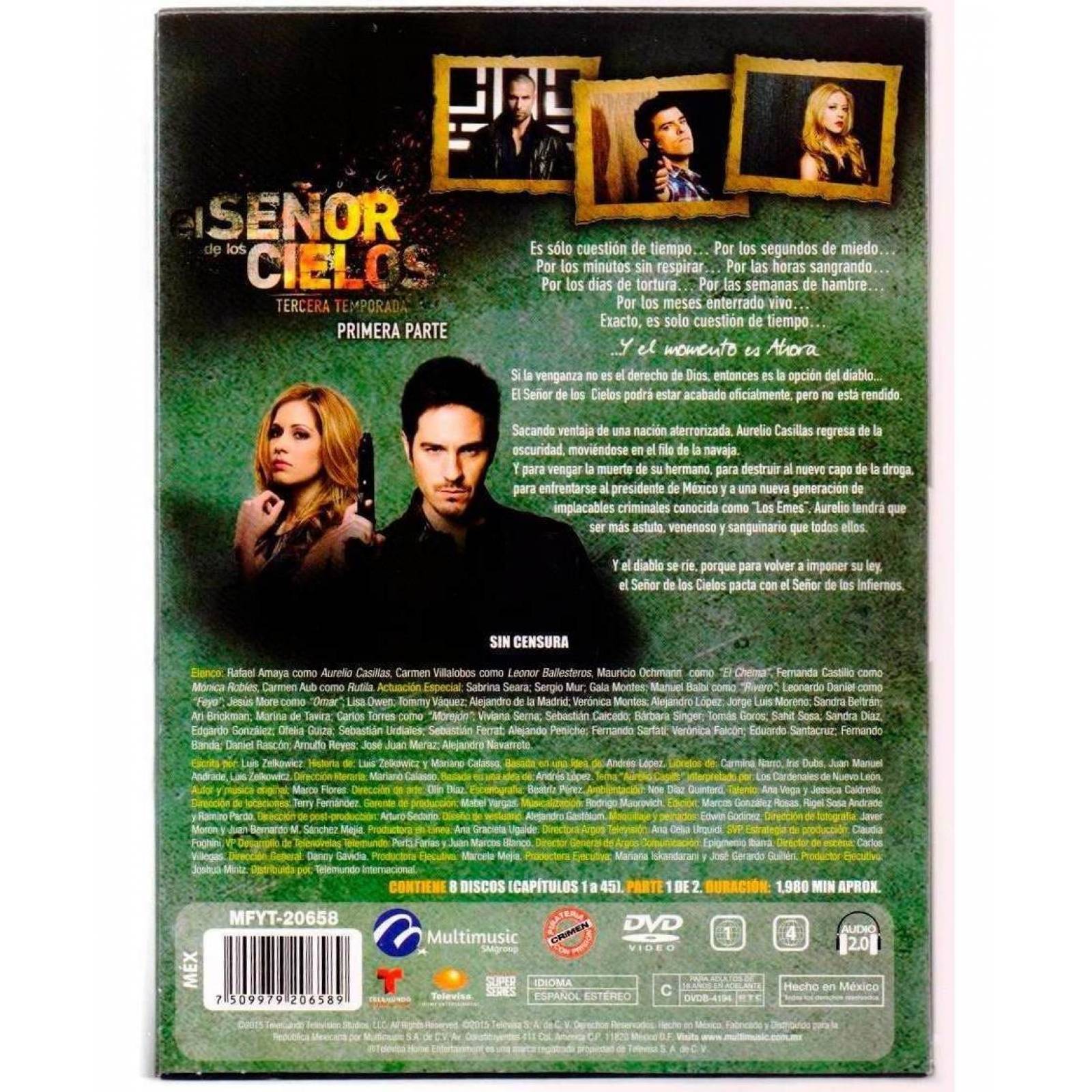 El Señor De Los Cielos Temporada 3 Tres Volumen 1 Uno Dvd