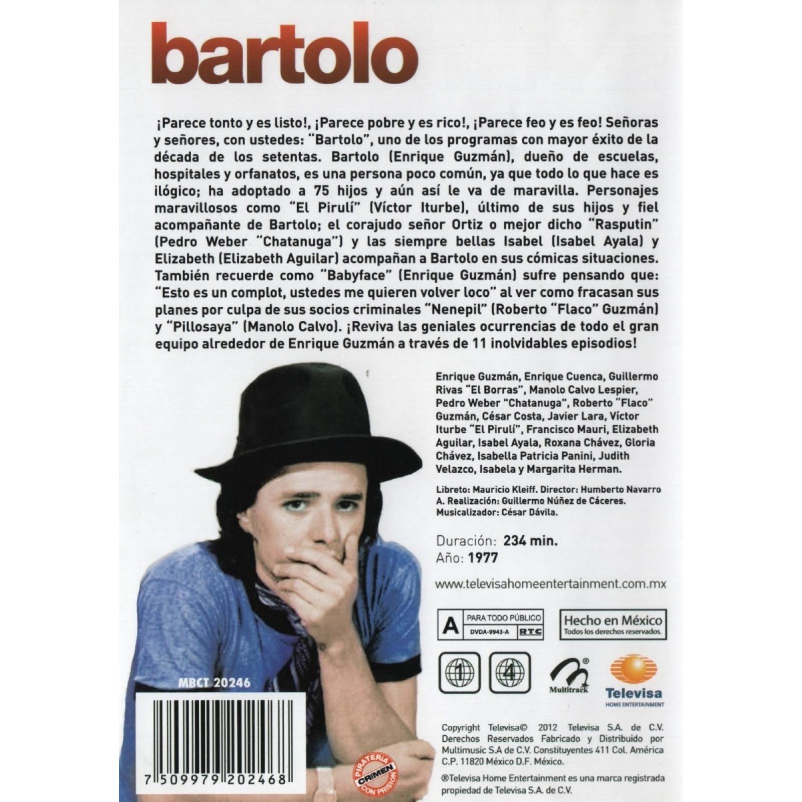 Bartolo Enrique Guzman 11 Capitulos Serie Dvd