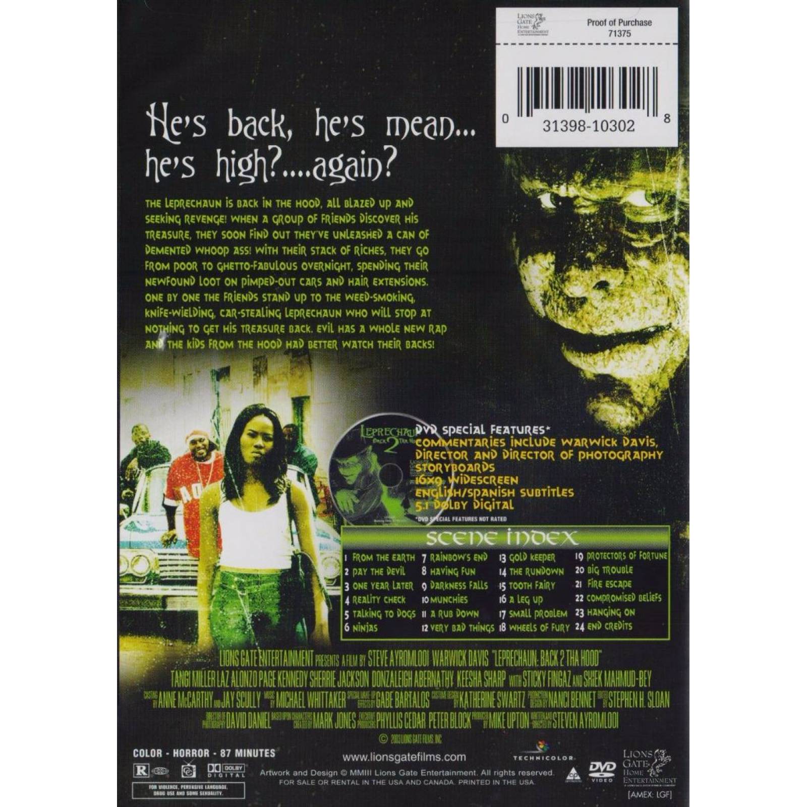 Leprechaun Back 2 Tha Hood Pelicula Dvd