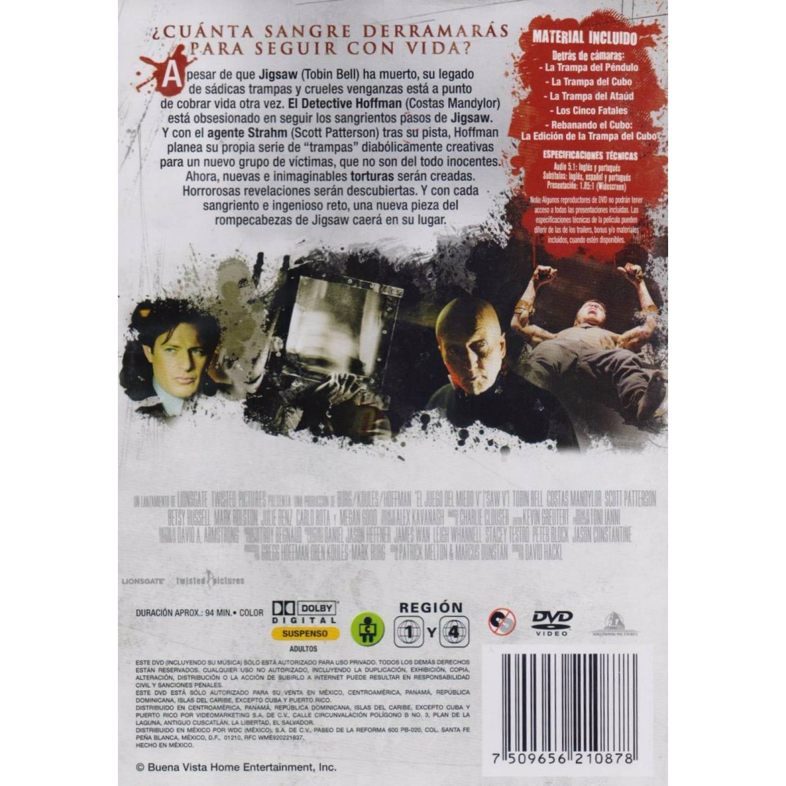 Saw El Juego Del Miedo V 5 Cinco Pelicula Dvd