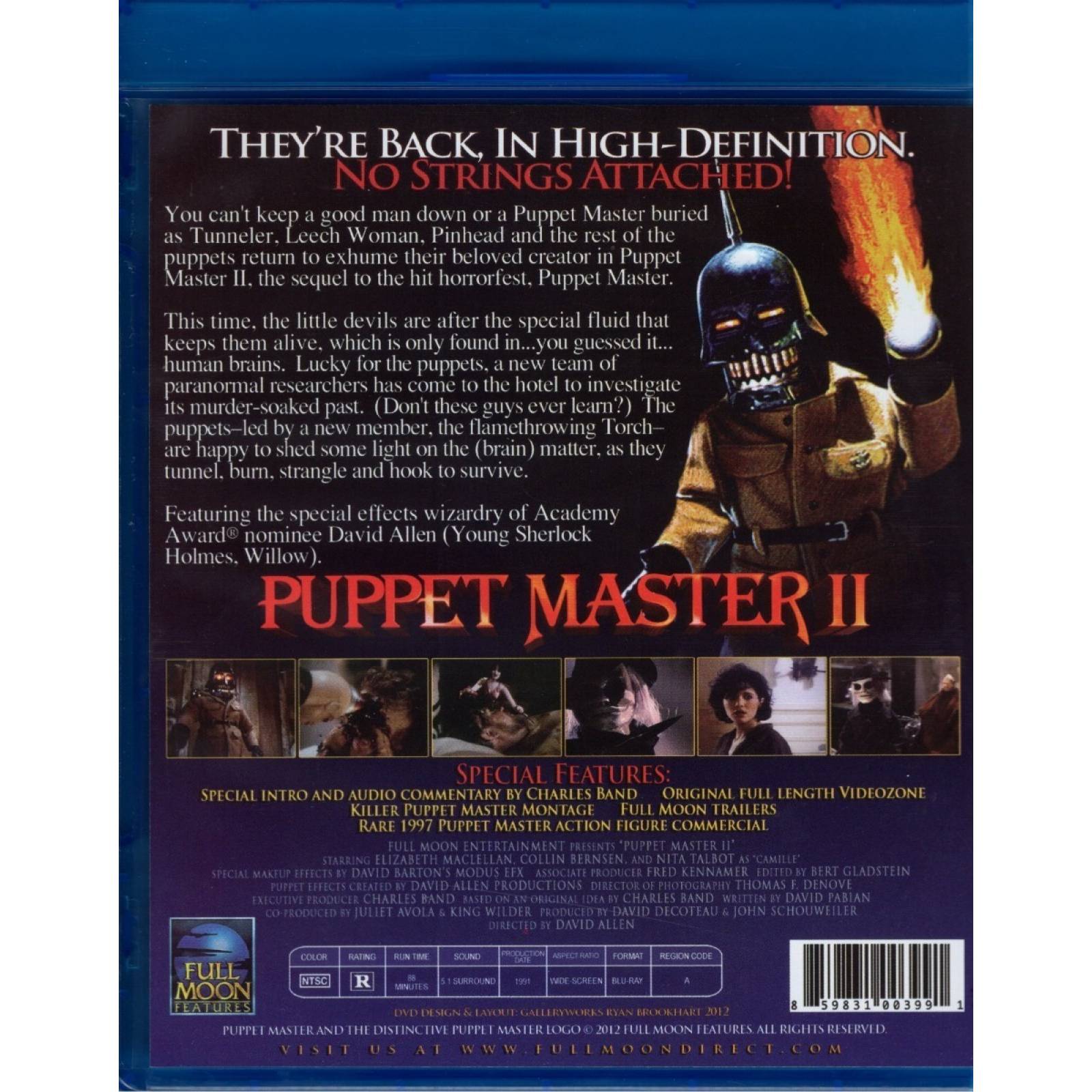 Puppet Master 2 Dos 1990 Dave Allen Pelicula Blu-ray