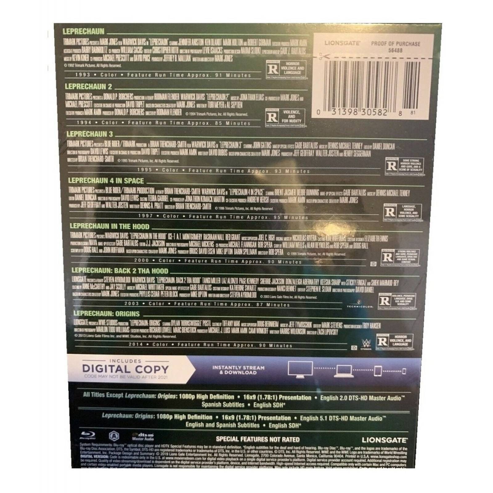 Leprechaun 1 - 7 La Coleccion Completa Steelbook Blu-ray