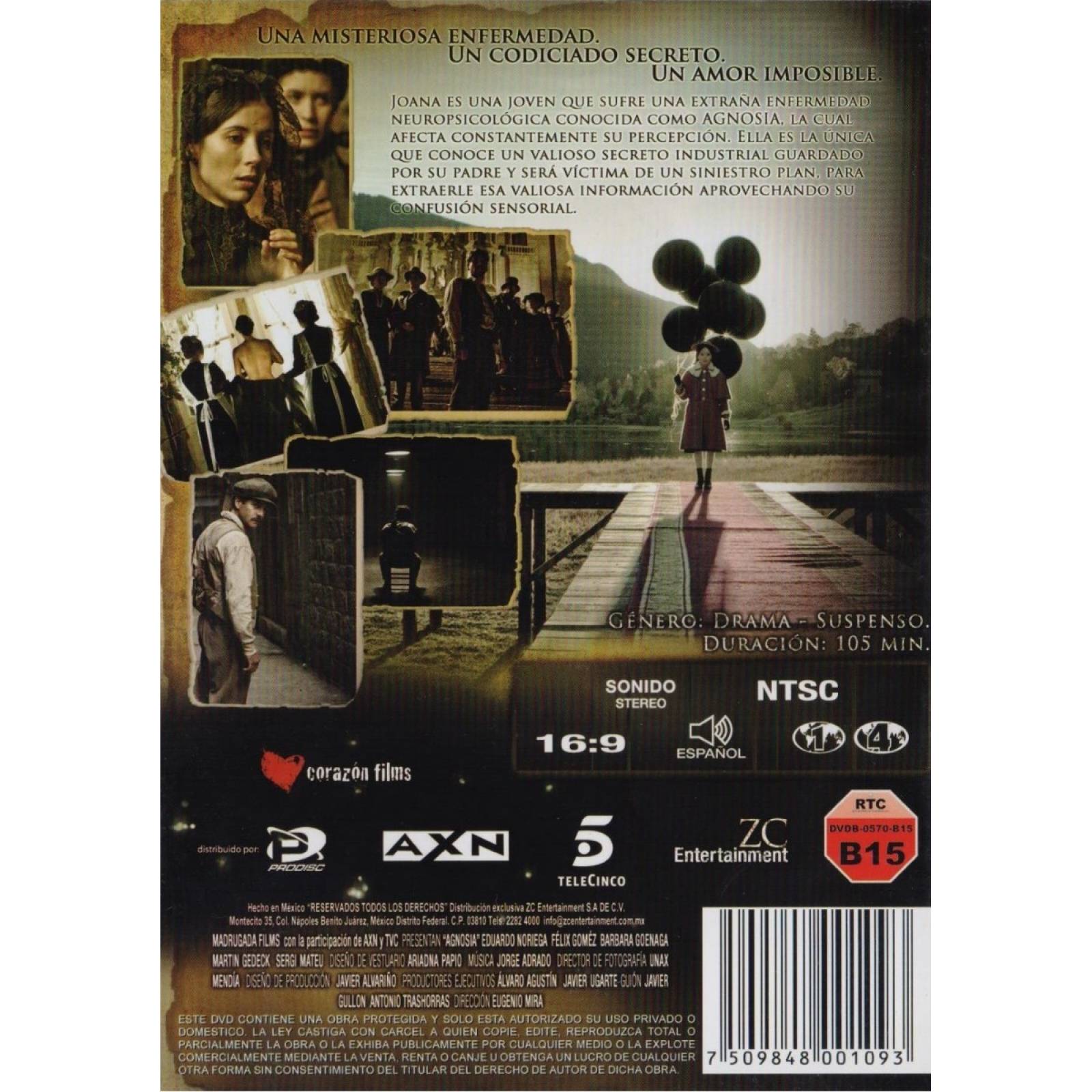 Agnosia Eduardo Noriega Pelicula Dvd.