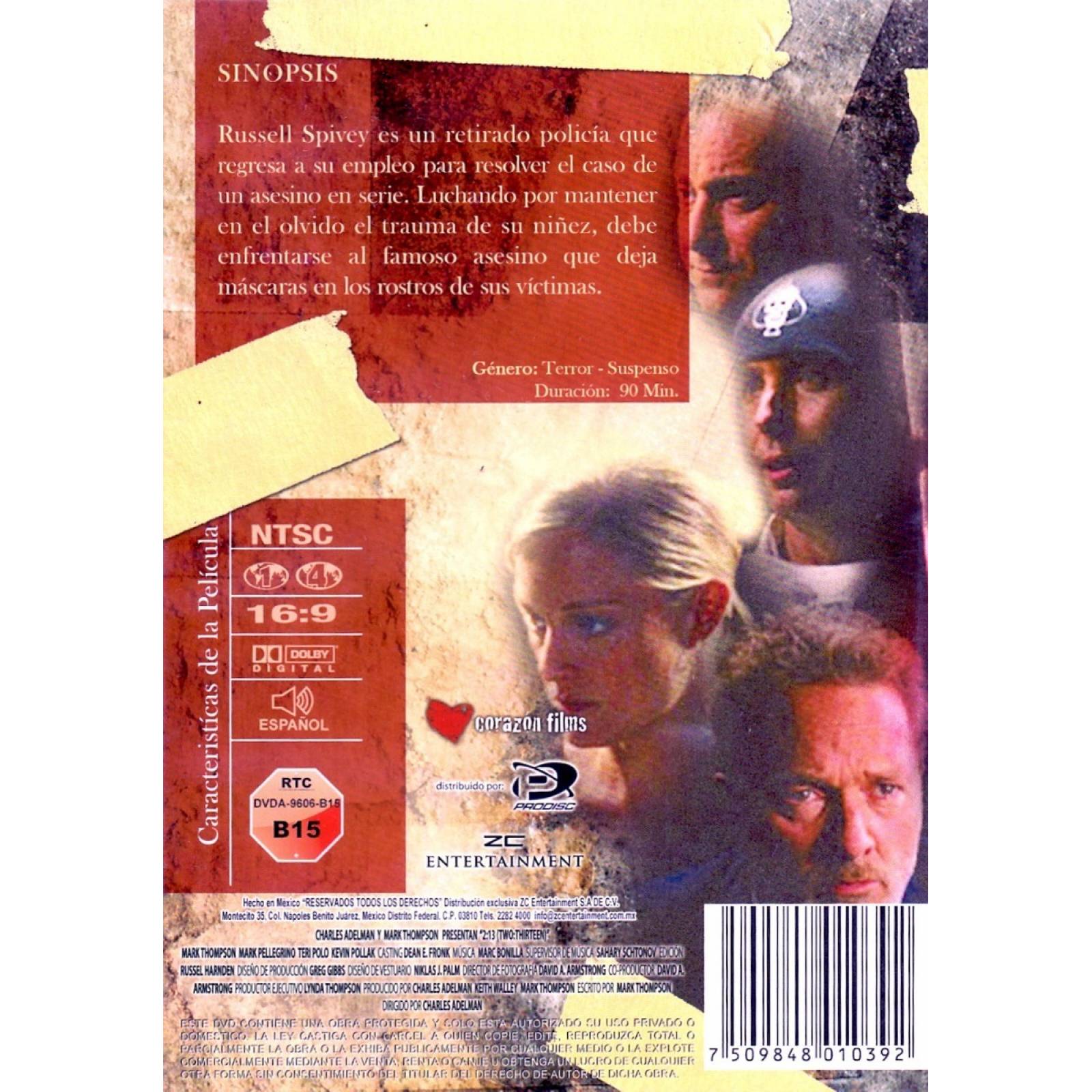 Dos 2 : 13 Trece Two Thirteen Kevin Pollak Pelicula Dvd.