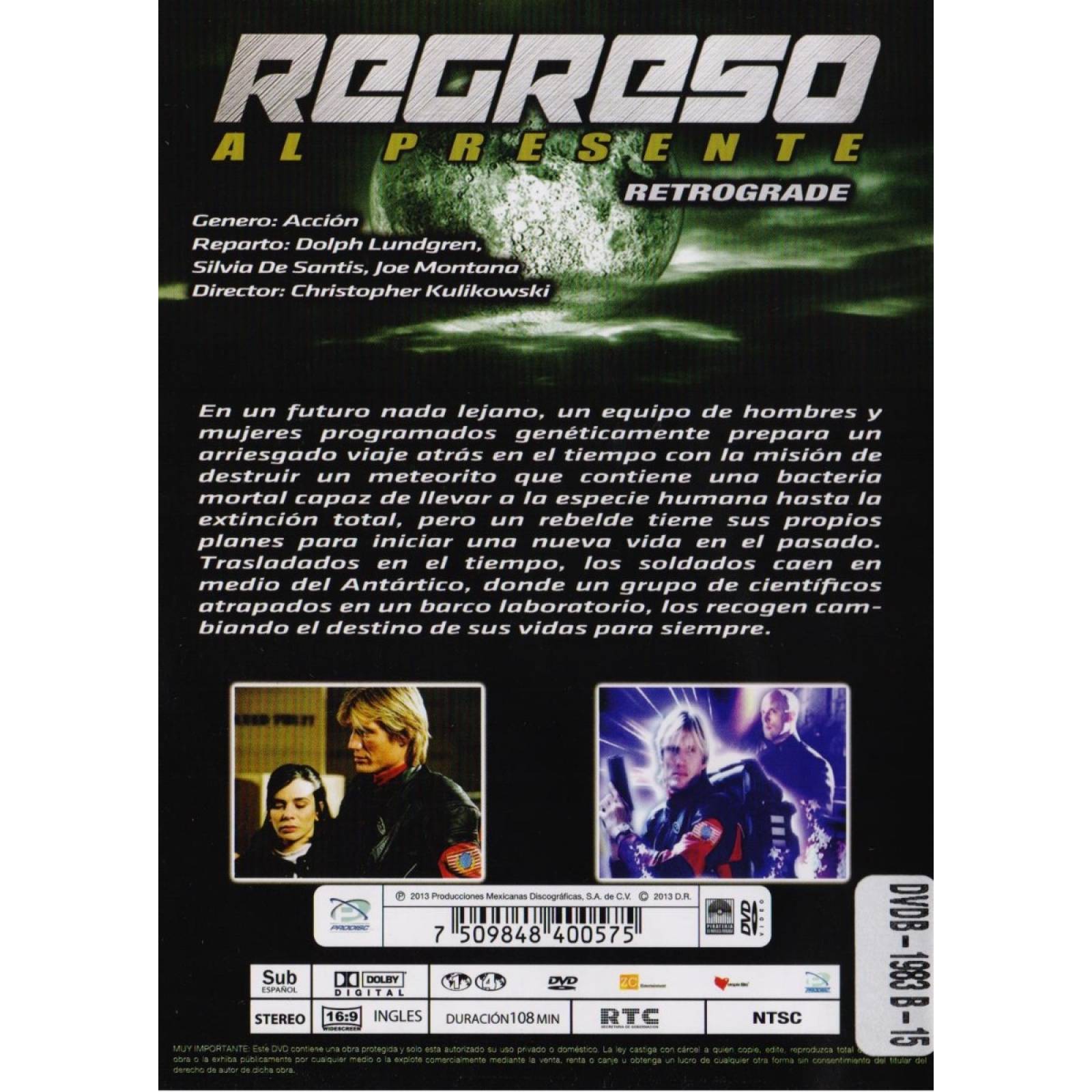 Regreso Al Presente Retrograde Dolph Lundgren Pelicula Dvd