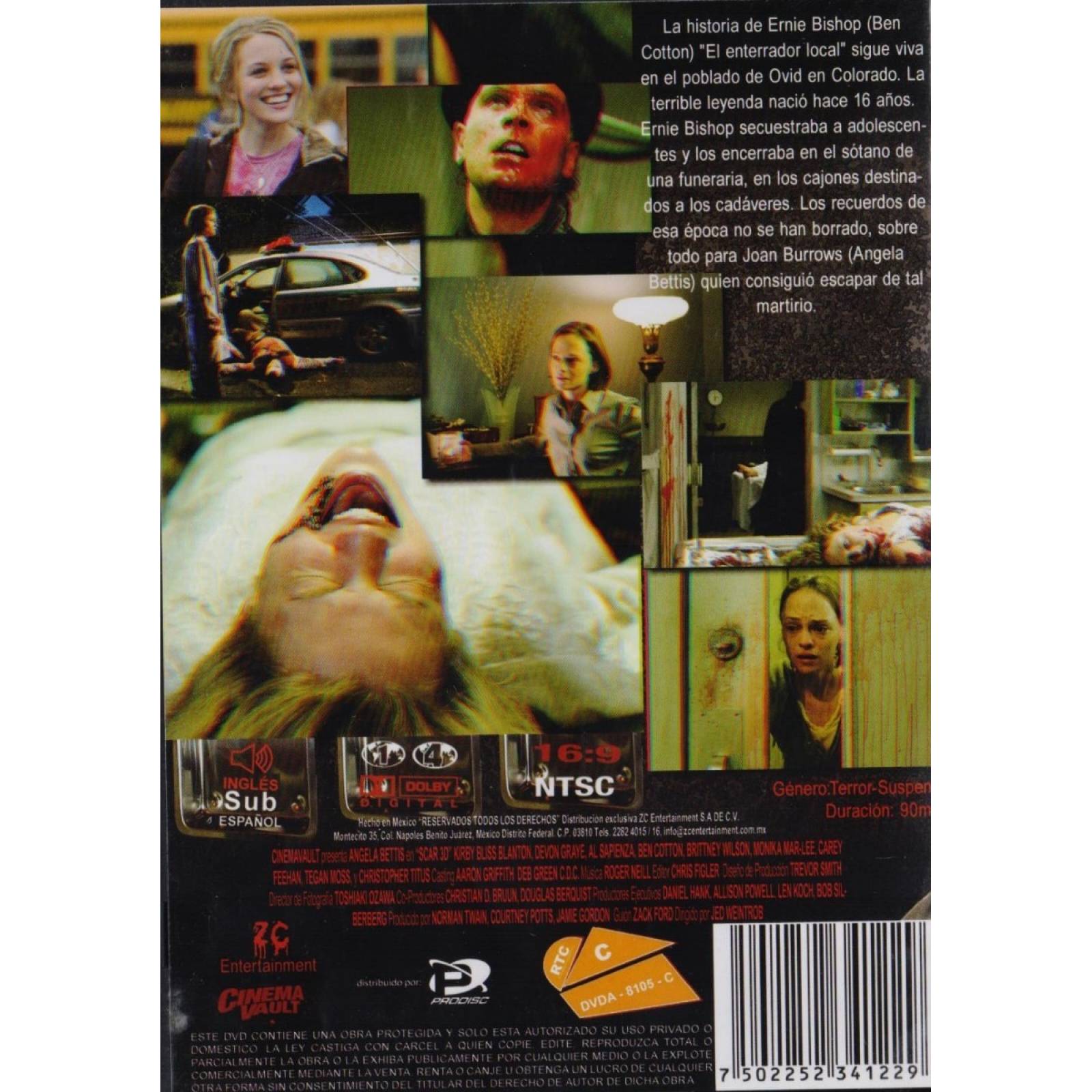 Scar 3d Cicatriz Angela Bettis Pelicula Dvd