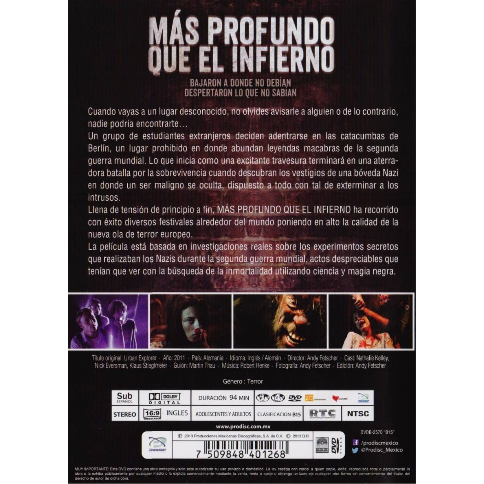 Mas Profundo Que El Infierno Urban Explorer Pelicula Dvd